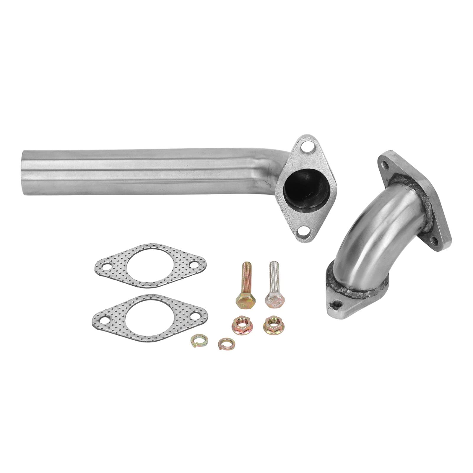 Wastegate-Ablassrohr, Edelstahl-Kniestück-Adapter-Set, universell für 35 mm und 38 mm Anwendungen von XTevu