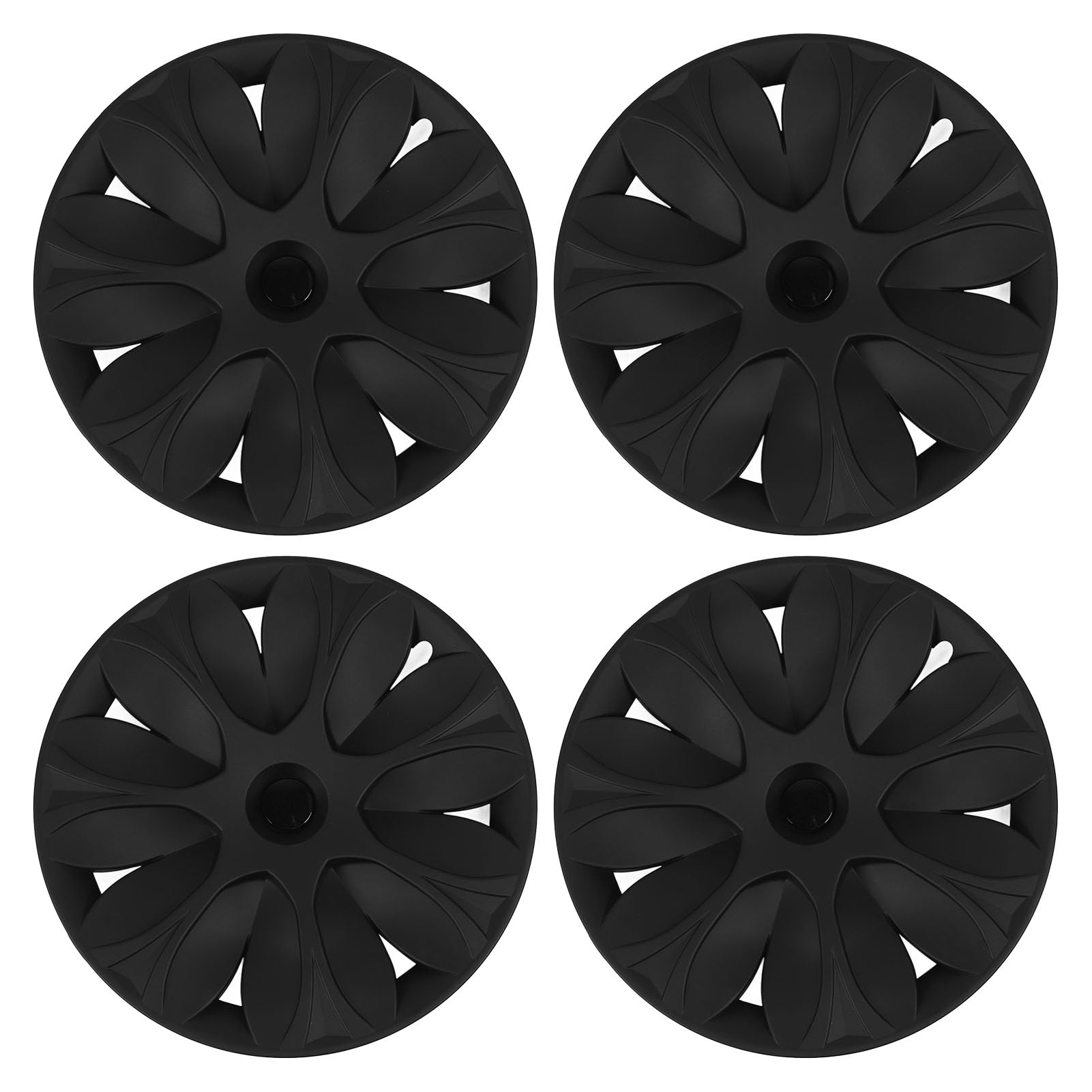 XTEVU 19 -Zoll -Rad -Hub -Hubkappe, Randschutzbeschütze, Hochfestigkeitsabdeckungsnummel mit Radmitte -Kappe für Modell Y, 4pcs Radschutzsatz (Frosted Black) von XTevu