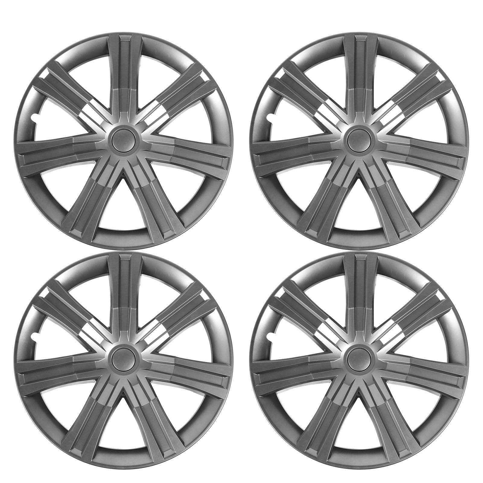 XTEVU 19-Zoll-Radabdeckung, Hubcaps Full Wrapped Rad Rim Protector, 4pcs mit Mittelkappe für Modell Y 2021-2024 (Grau) von XTevu