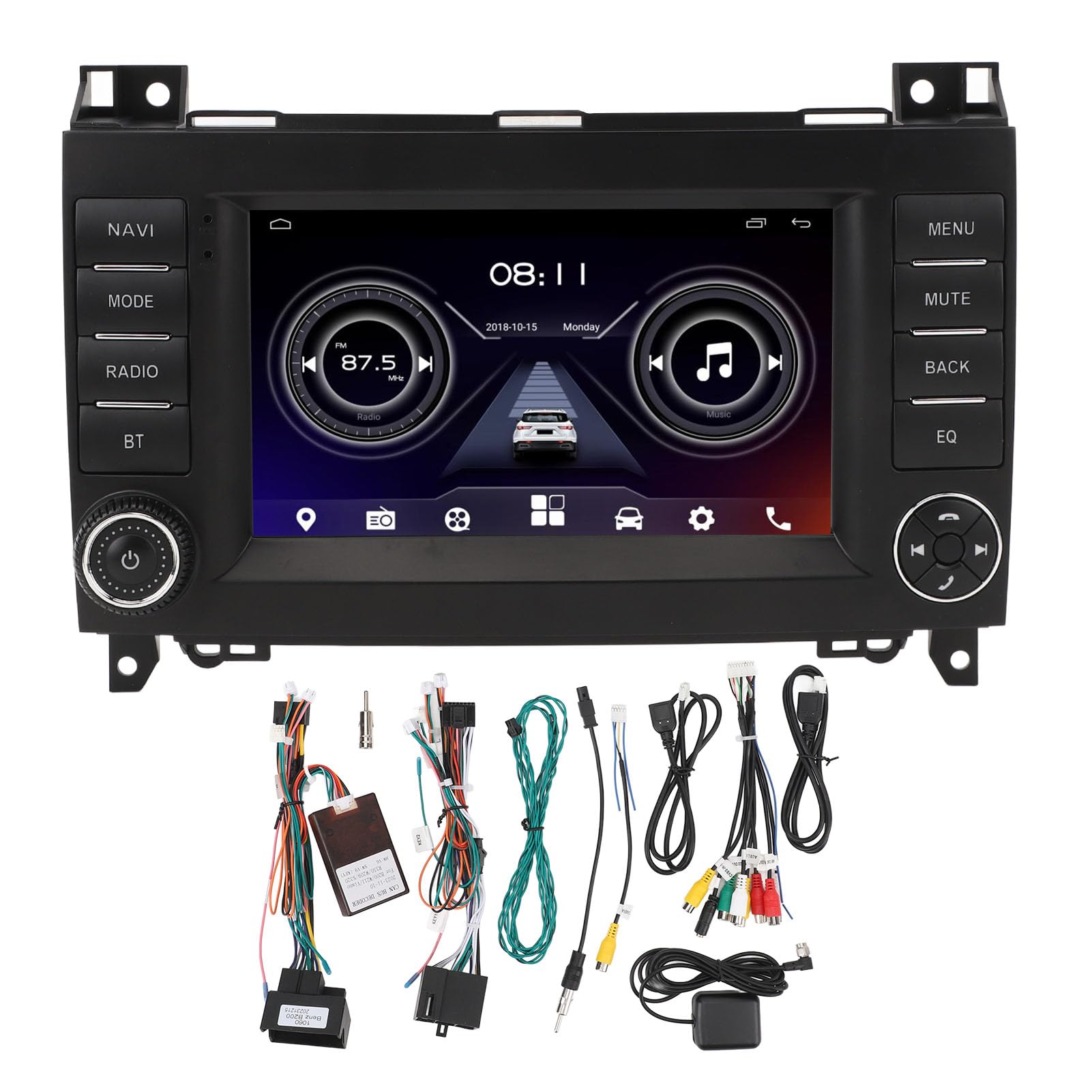 XTEVU 7 Zoll Auto Radio, GPS -Navigationskonto -Scene, Multimedia Stereo Player -Ersatz, kompatibel mit Sprinter B200 Viano Vito, Android 12 von XTevu