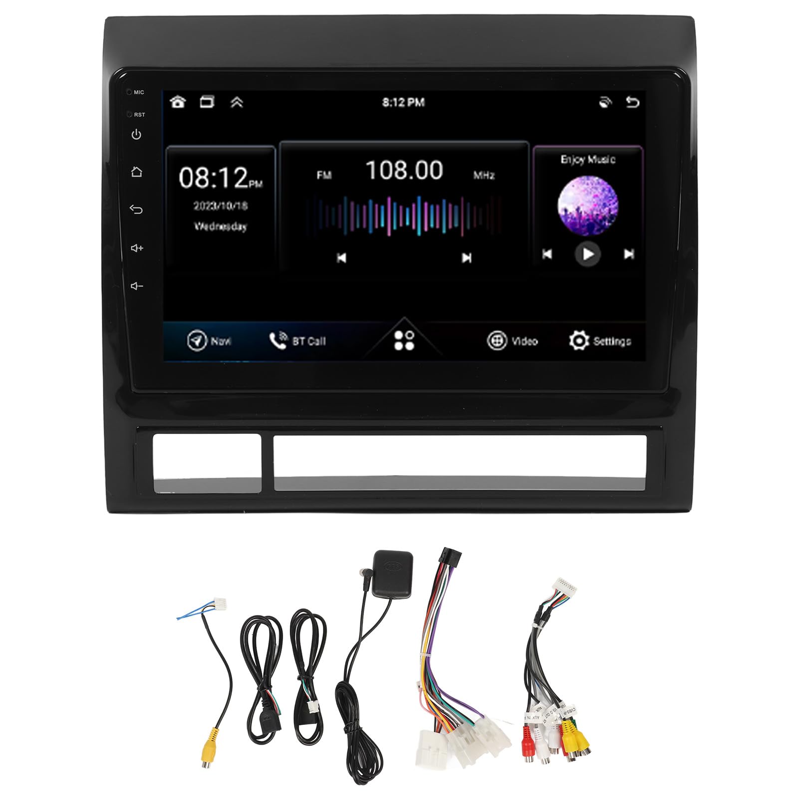 XTEVU -Auto -Stereoanlage, 9 -Zoll -Touchscreen, kompatibel mit Tacoma, Android 12 CarPlay Auto, 2 GB 64 GB GPS -Navigation, drahtloses Auto -Radio -System von XTevu