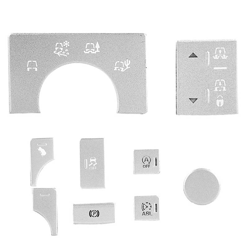 XTEVU-Autoknopf-Aufkleber, 9-pcs-Legierungs-Konsolen-Konsolenmodus, kompatibel mit 2014-2017 von XTevu