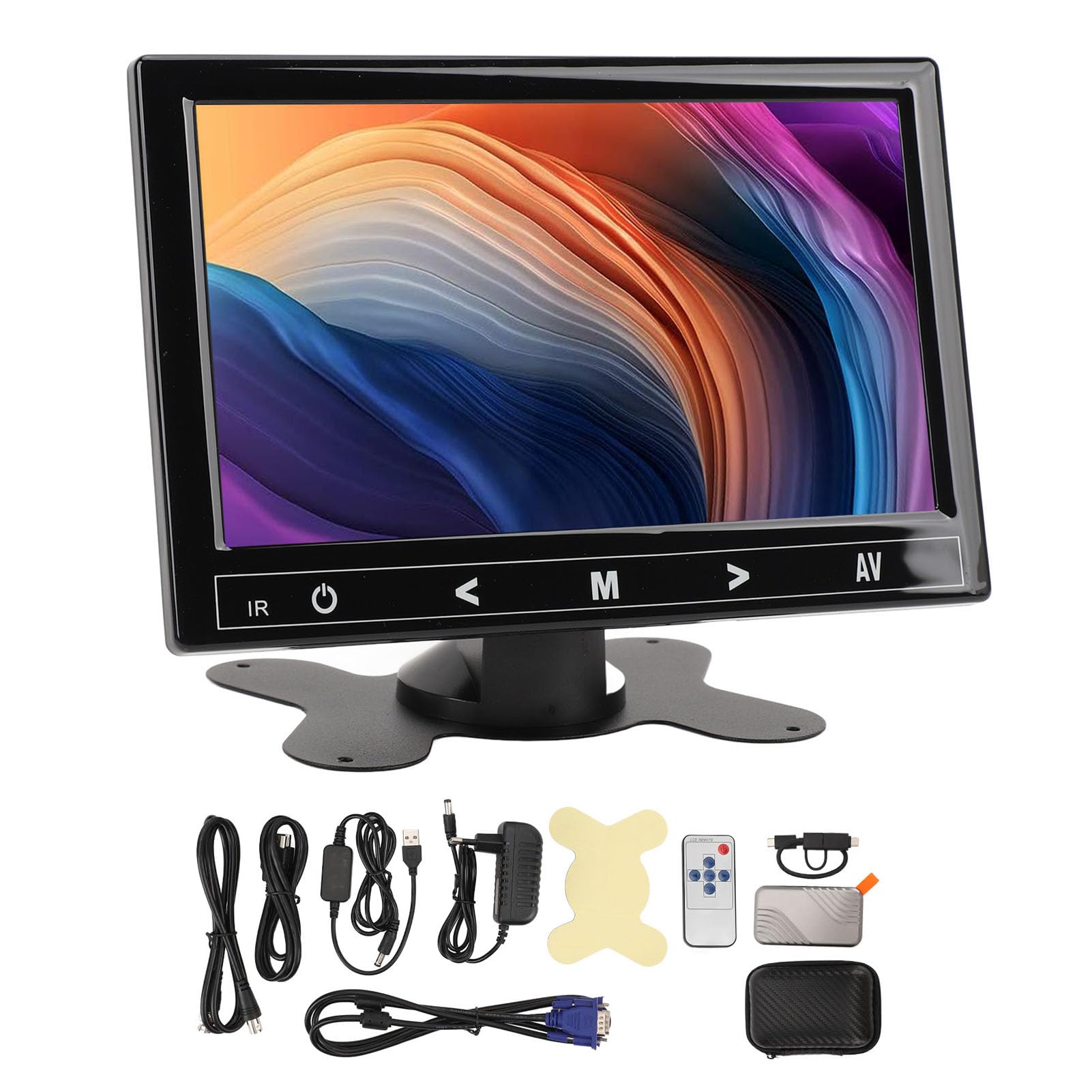 XTEVU Car Backup Bildschirm Display, IPS LED Reverse Monitor, eingebaute Lautsprecher -Weitwinkelanzeige, 12 -V -Sicherungskamera -Bildschirm für die SLR -Kamera für die (7inch) von XTevu