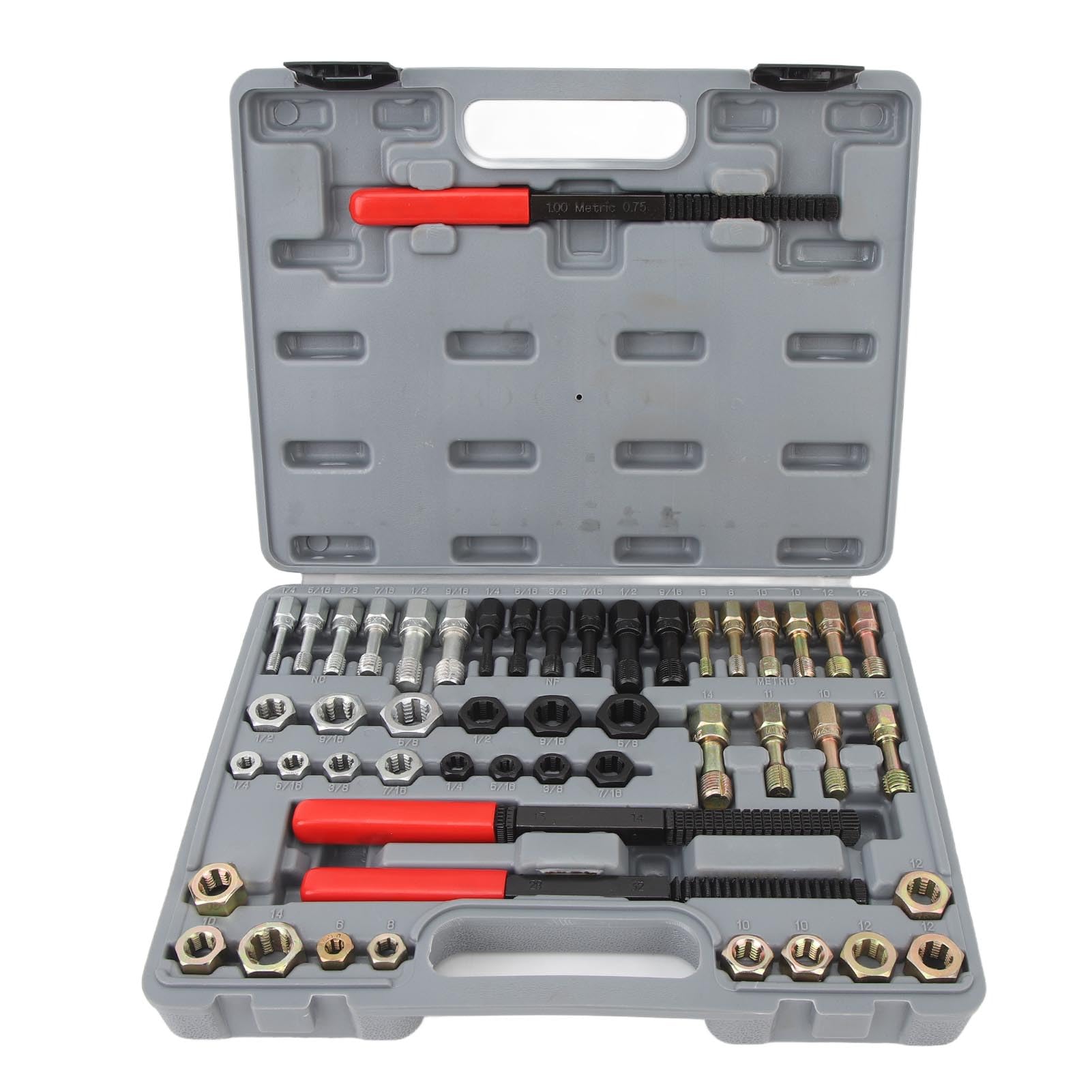 XTEVU -Fadenreparaturwerkzeugwerk, Bolt -Retheader -Kit, metrische Nuss -Verfolgungsjäger für die automatische Mechanik, 49pcs -Gewinde -Restorer, Schraubrekonditionsdatei von XTevu