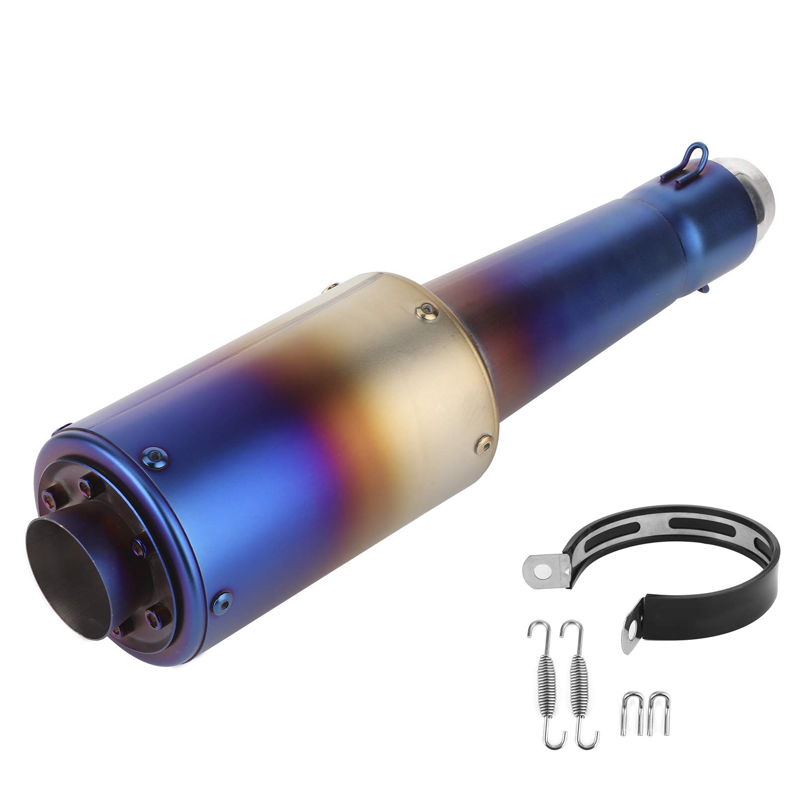 XTEVU Motorradauslassspitze, Schalldämpfer -Abgänger 38-51 mm, Universal -Schlupf am Schalldämpfer, Edelstahl -Auspuff -Ende für CBR250RR CBR500R (Blau verbrannt) von XTevu