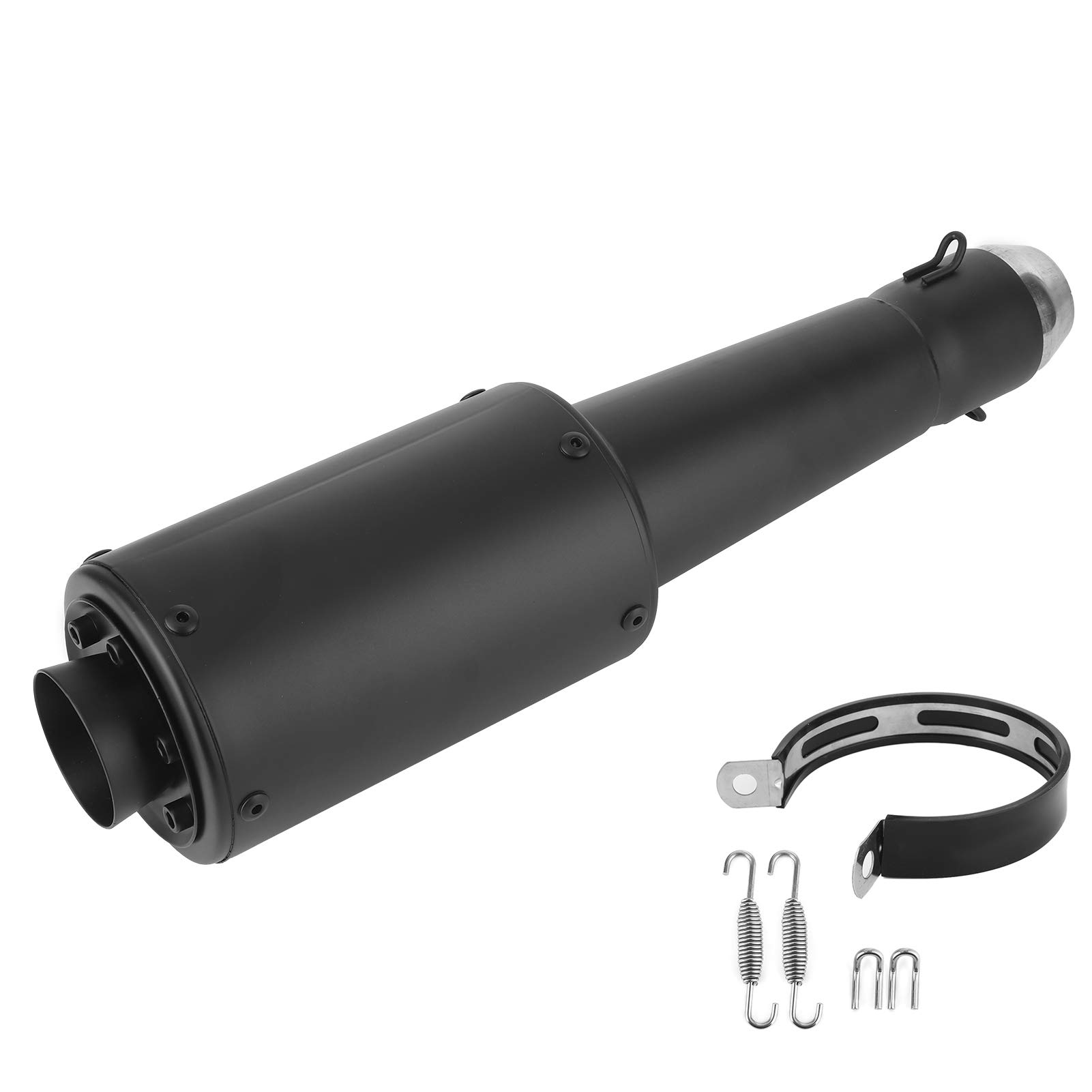 XTEVU Motorradauslassspitze, Schalldämpfer -Abgänger 38-51 mm, Universal -Schlupf am Schalldämpfer, Edelstahl -Auspuff -Ende für CBR250RR CBR500R (Schwarz) von XTevu