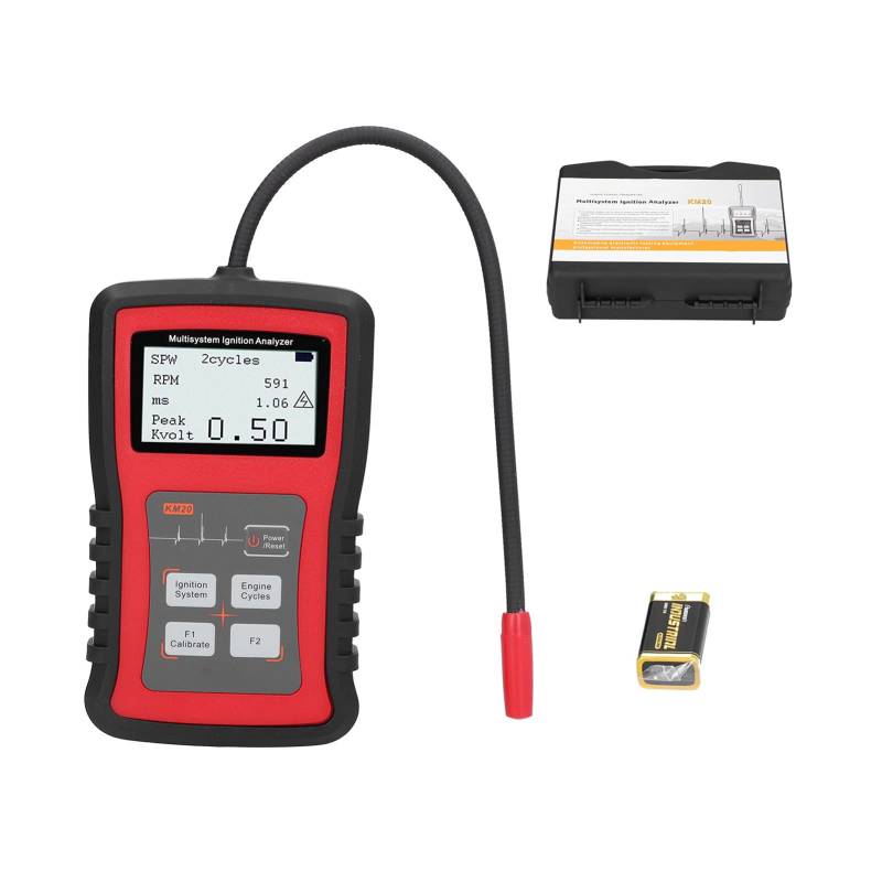 XTevu 24W Zündungsanalysator, Digitalmultimeter, Analysator, LCD-Display, Drehzahlmessung, Multisystem-Zündungsanalysator, Zündkerzentester von XTevu