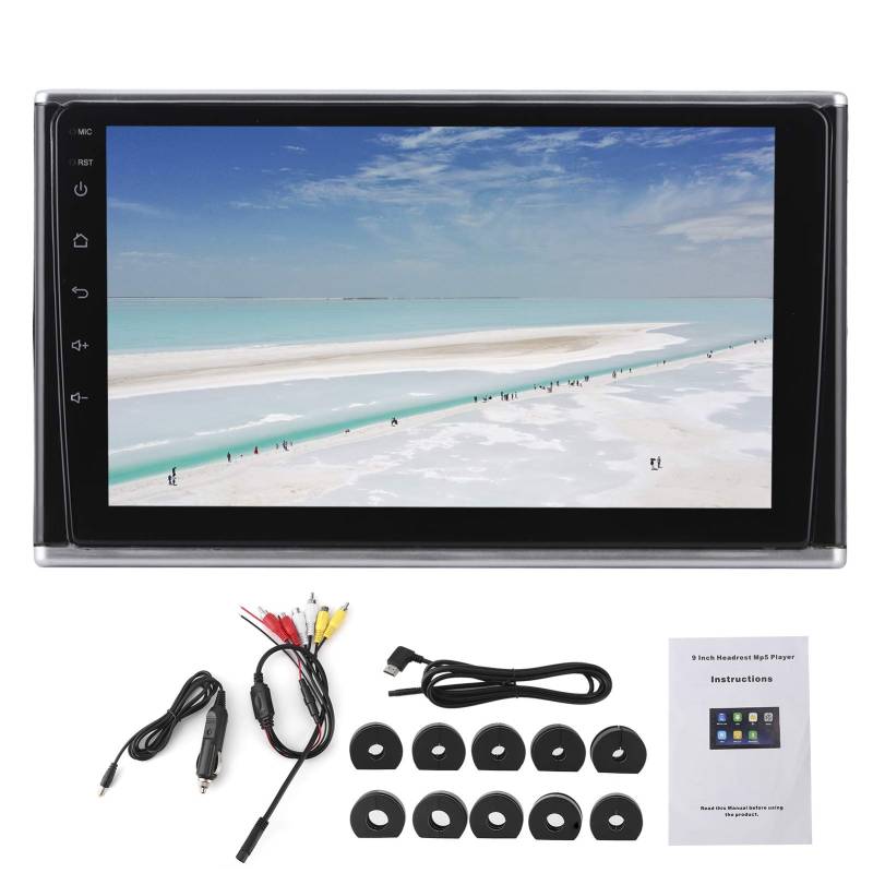 XTevu 9-Zoll-HD-LED-Display-Kopfstützenmonitor Auto-TV-Kopfstützenmonitor MP5-Player Universeller Bluetooth-MP5-Player Multimedia-Audio-Video-Radiowiedergabe von XTevu