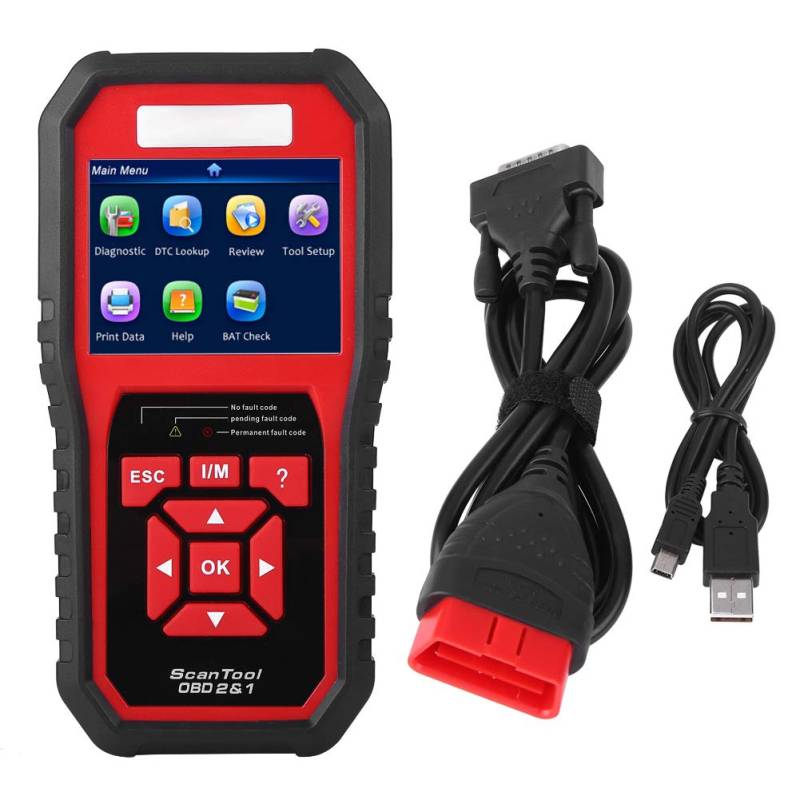 XTevu Auto-OBD-II-Scanner-Codeleser KW850 OBDII-OBD2-EOBD-Scanner-Diagnosetool, Scanner-Check-Engine-Fehlercodeleser, Auto-Codeleser-Scan-Tool von XTevu