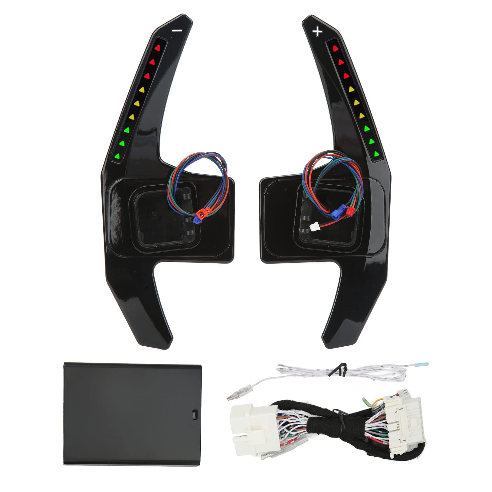 XTevu LED-Paddle-Shifter-Erweiterung, APP-Controller-Ersatz für A.3 S.3 RS.3 A.4 S4 RS4 B8.5 A.5 S5 RS5 A.6 S6 RS6 A.7 S7 RS7, verlängertes Lenkradschaltpaddel (Black) von XTevu