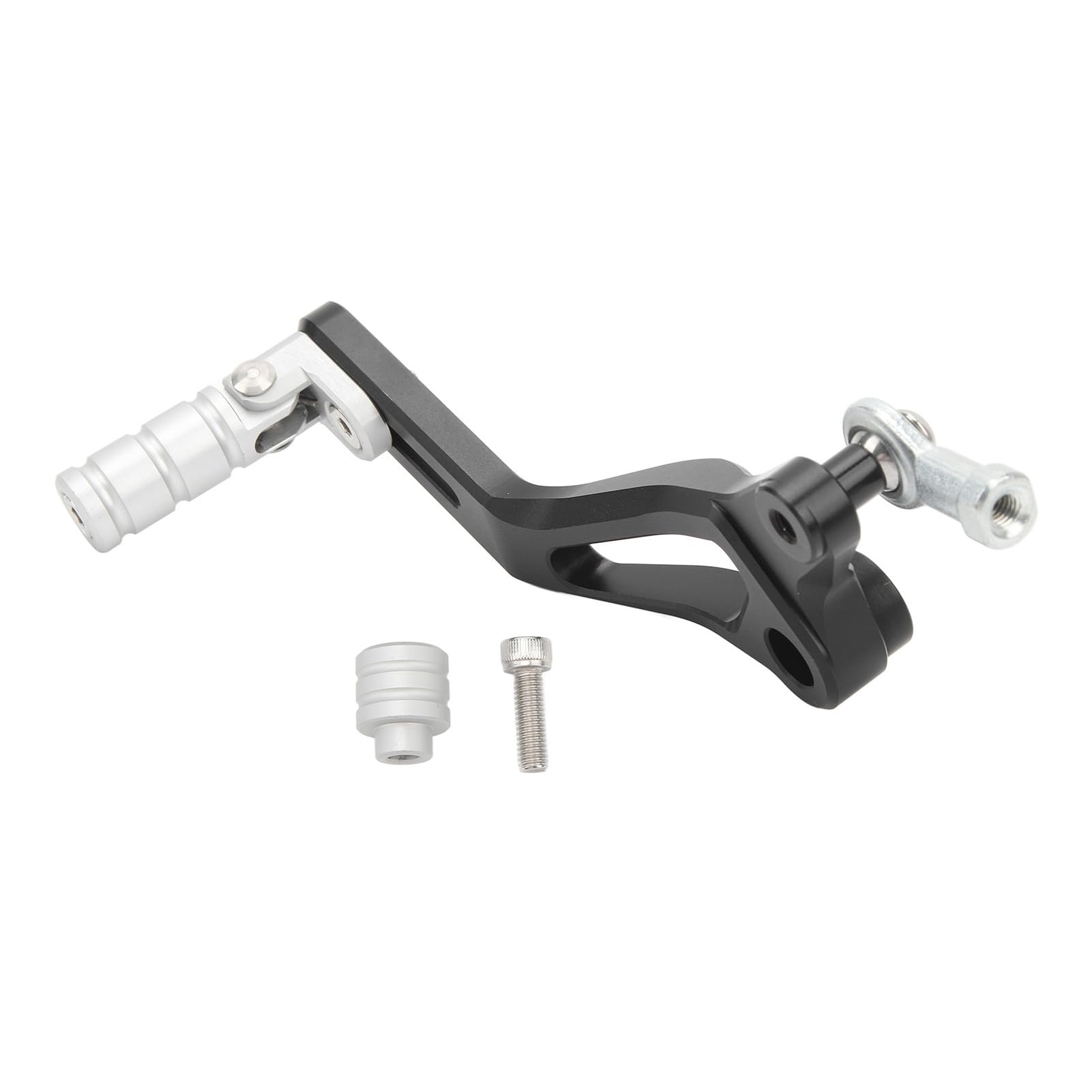 XTevu Schalthebel-Pedalhebel, CNC-Aluminium, verstellbares faltbares Zehenrasten-Schaltpedal für Ninja 400 Z400, universeller Faltbarer Pedal-Schaltarm-Ersatz (Silver) von XTevu