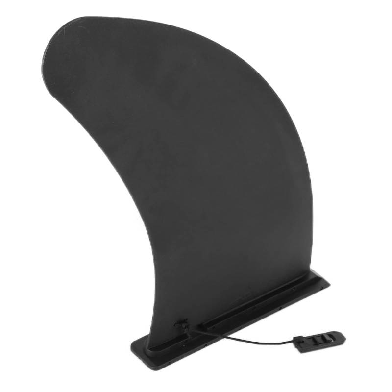 XTevu Stand-Up-Paddleboard-Finne – 11 Zoll Schwarze Mittelstabilisator-SUP-abnehmbare Finne Für Longboard-Surfbrett, Feste PVC-Sockelbefestigung von XTevu