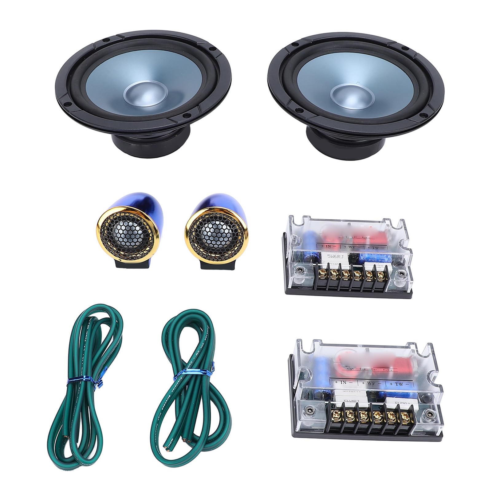 Xtevu -Autolautsprecher Set, 2pcs 6,5 Zoll 2 Wege 60W Hochleistungsbass Höhenverbesserte Sound für die meisten Autos von XTevu