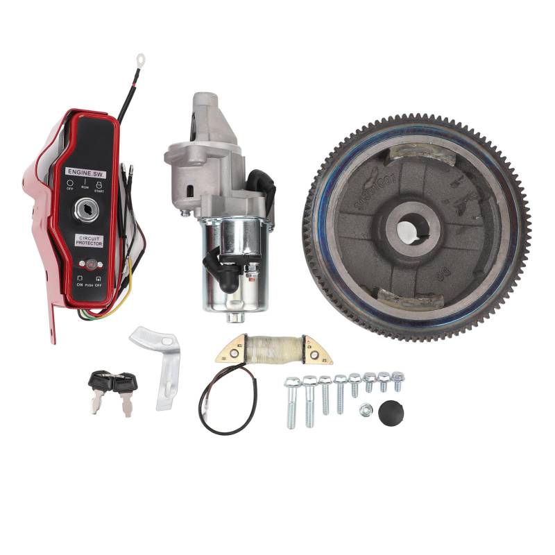 Xtevu Electric Start Kit, Starter Motor Flywheel, Conversion Kit für GX340 11 PS, GX390 13 PS stationäre Motoren von XTevu