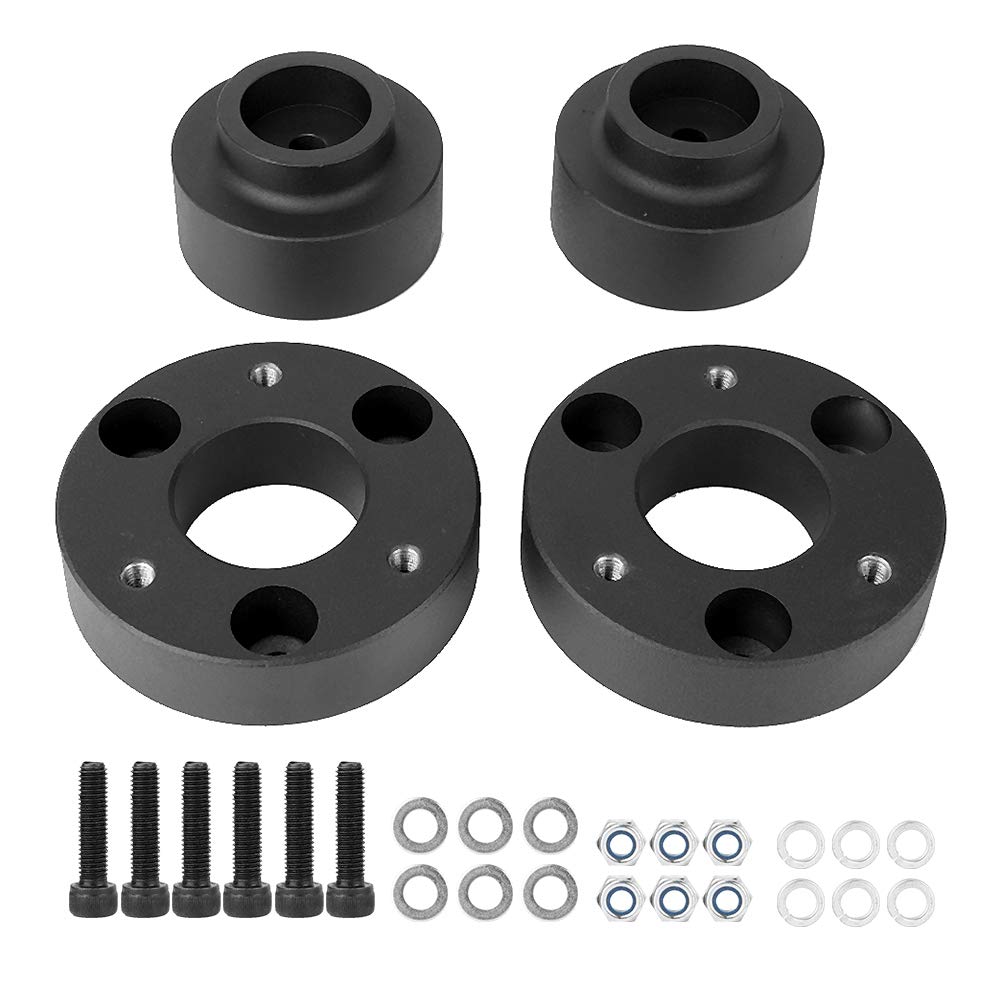 Xtevu Leveling Kit, 4pcs 2in vorne 1,5 Zoll Heckleuterkit, kompatibel mit 1500 4WD 2009-2018, Abstandshalter des Fahrwerks, Auto-Chassis-Aufhebung Kit von XTevu