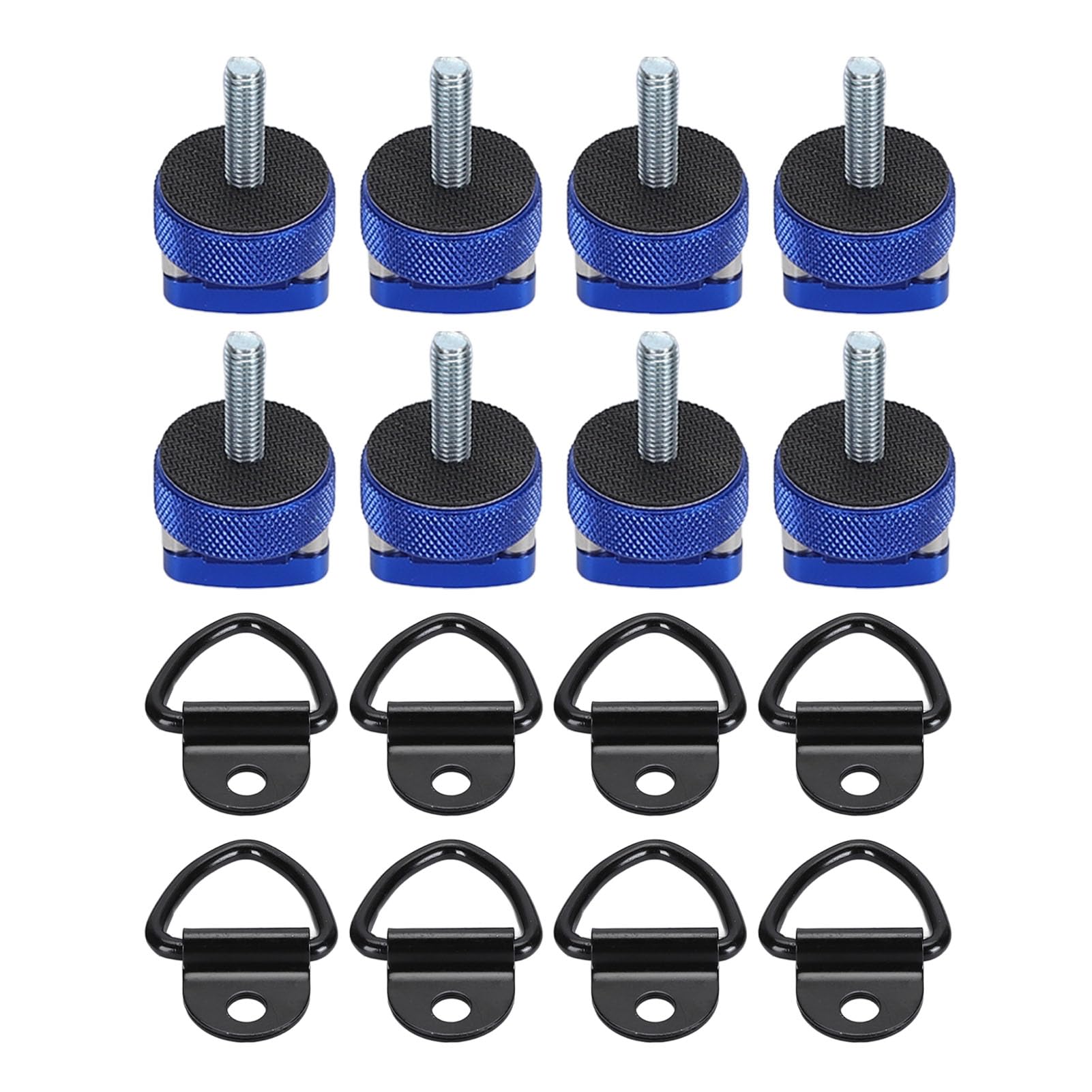 Xtevu Schnelle Entfernung Daumenschrauben, Billet Aluminium Hard Top Bolts, 8 -Stcs -Verschlussset -Kit mit Zug Ringen für Bronco 2DR 4DR 2021 und Up (Blau) von XTevu