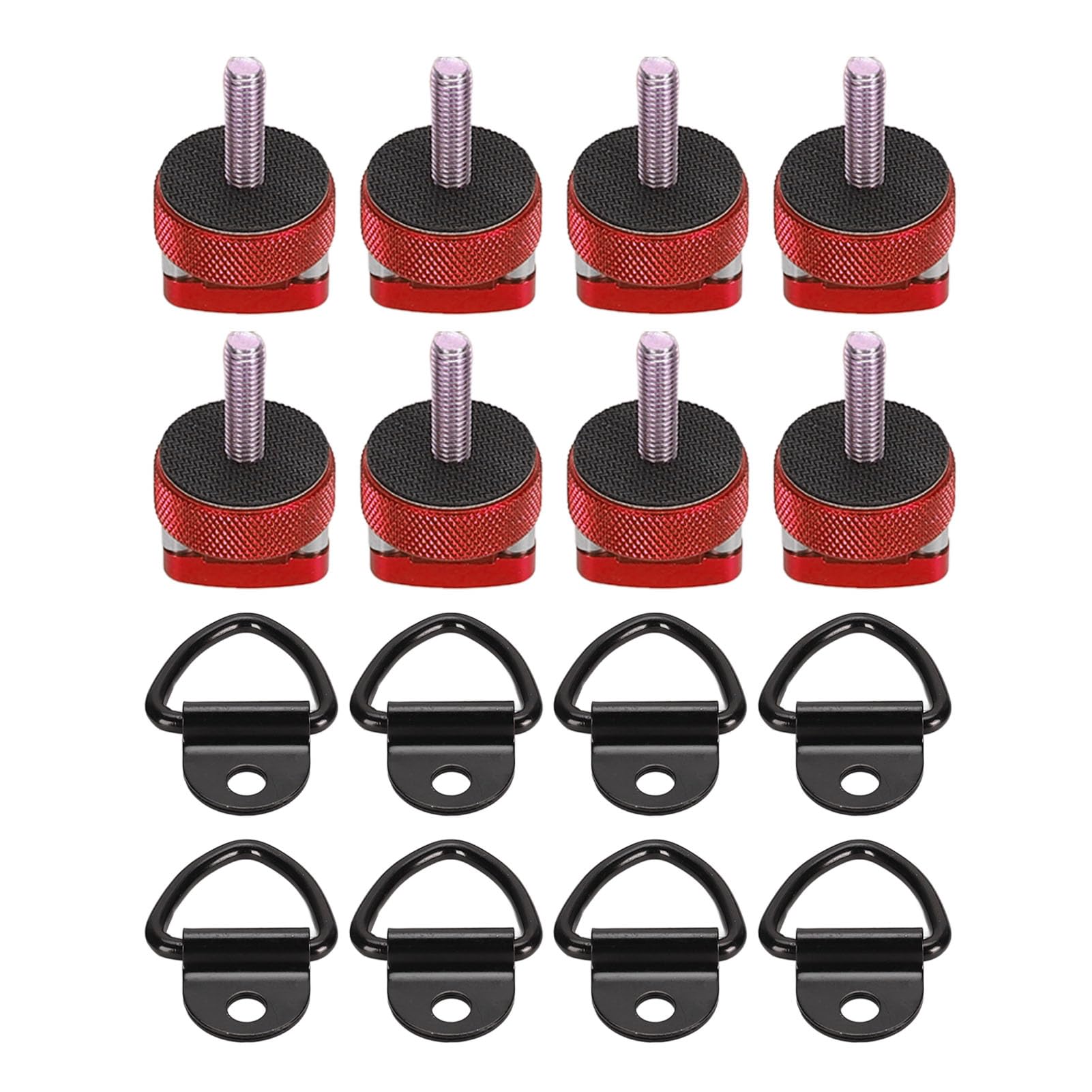 Xtevu Schnelle Entfernung Daumenschrauben, Billet Aluminium Hard Top Bolts, 8 -Stcs -Verschlussset -Kit mit Zug Ringen für Bronco 2DR 4DR 2021 und Up (Rot) von XTevu