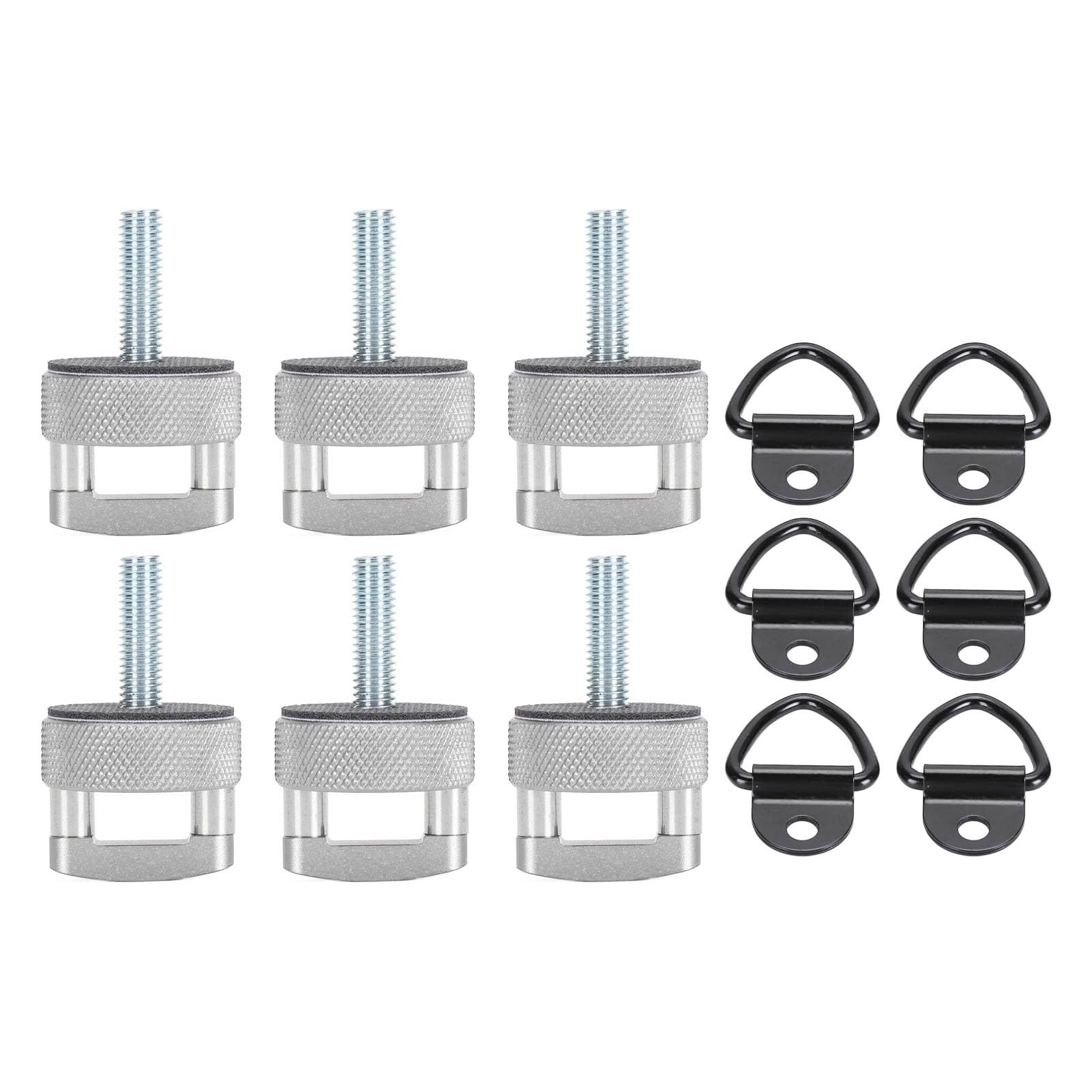 Xtevu Schnelle Entfernung Daumenschrauben, Stahl-Billet Aluminium D Ring, Hardtop-Schrauben für JK JT 2007-2018 (Silber) von XTevu