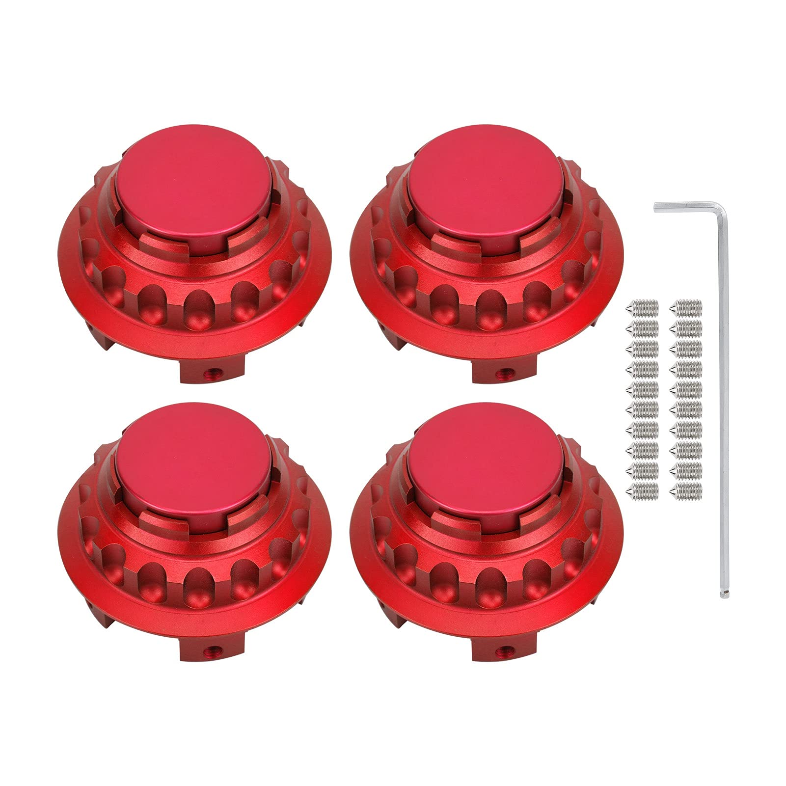 Xtevu Wheel Center -Hub -Hubkappen, 3in -Ersatz, kompatibel mit A C E SLK -Klasse, 4pcs Hubcap Set A1714000025 (Rot) von XTevu