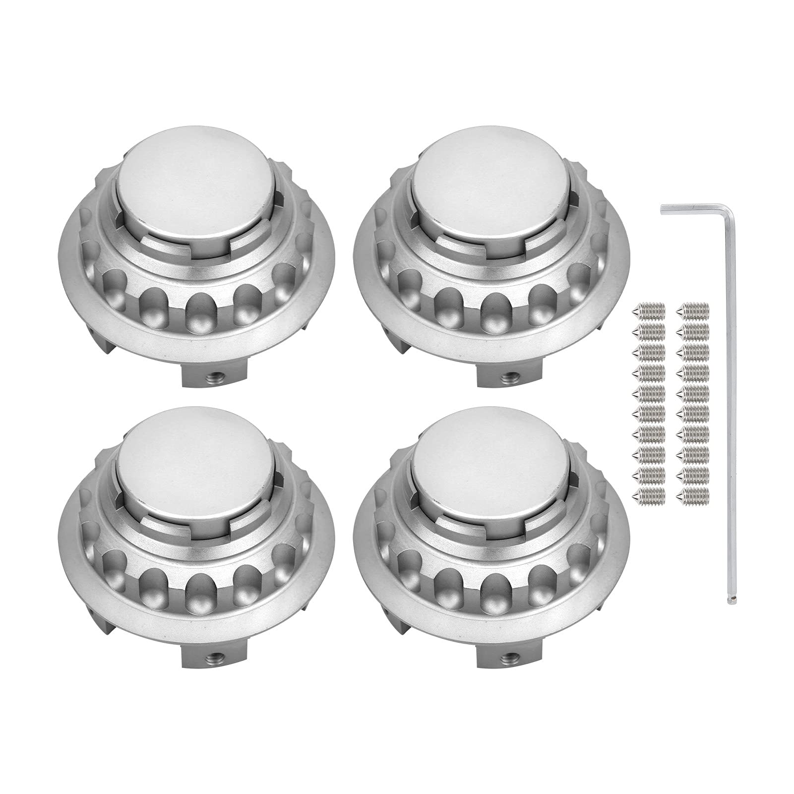 Xtevu Wheel Center -Hub -Hubkappen, 3in -Ersatz, kompatibel mit A C E SLK -Klasse, 4pcs Hubcap Set A1714000025 (Silber) von XTevu