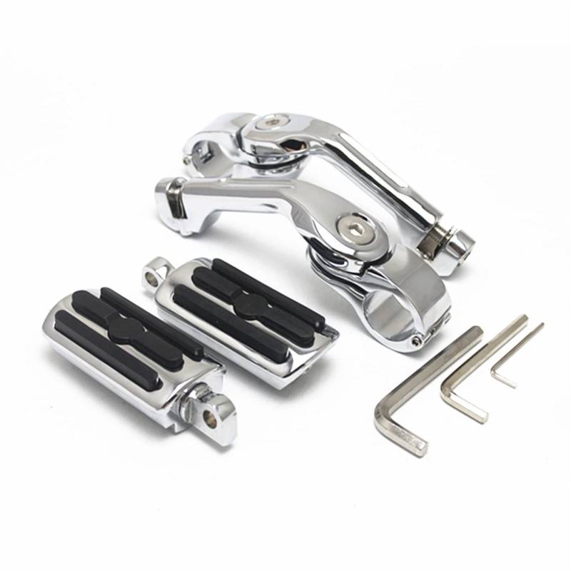 XUBOR 32mm 1-1/4 Motorrad Highway Crash Bar Pegs Kurze Fußrastenklemmen Motorschutzhalterungen, for Harley, Softail Touring Dyna Custom Sturzbügel-Rahmenschutz von XUBOR