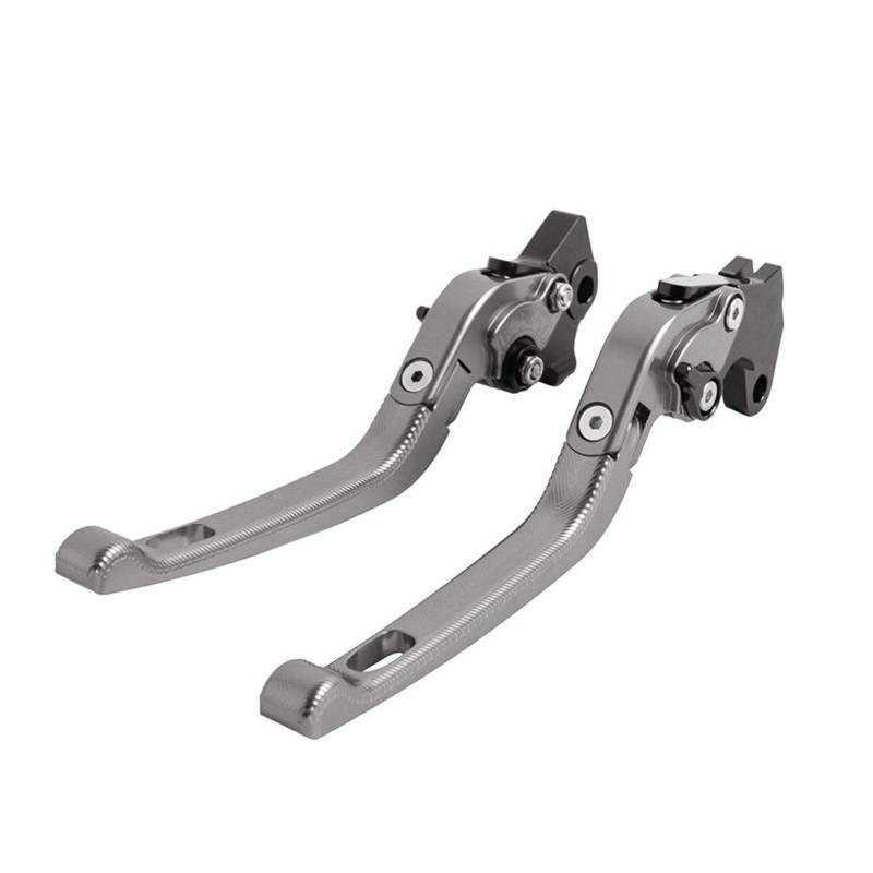 XUBOR 3D-Verstellbarer, klappbarer Motorrad-Bremskupplungshebel aus CNC-Aluminium, for Yamaha, WR 125X 2011–2015 Aftermarket-Motorrad-Bremskupplungshebel(Grey) von XUBOR