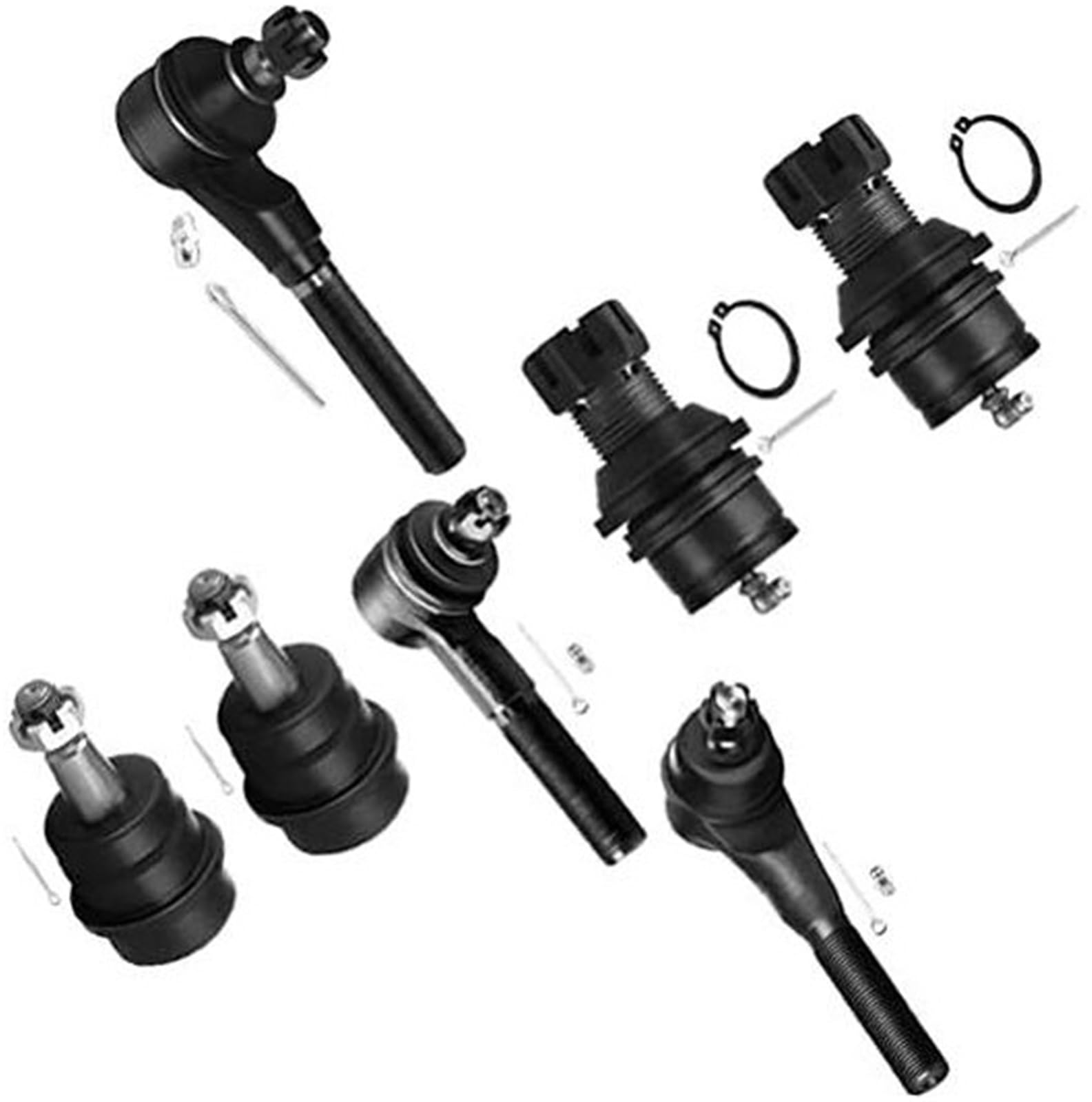 XUBOR 7-teiliges Aufhängungsset – 3 vordere innere äußere Spurstangenköpfe, 4 obere untere Kugelgelenke 1991–2001, for Jeep, for Cherokee 1993–1998, for Grand Cherokee 4.0L 1997–2006 TJ 1991–2006 Wran von XUBOR