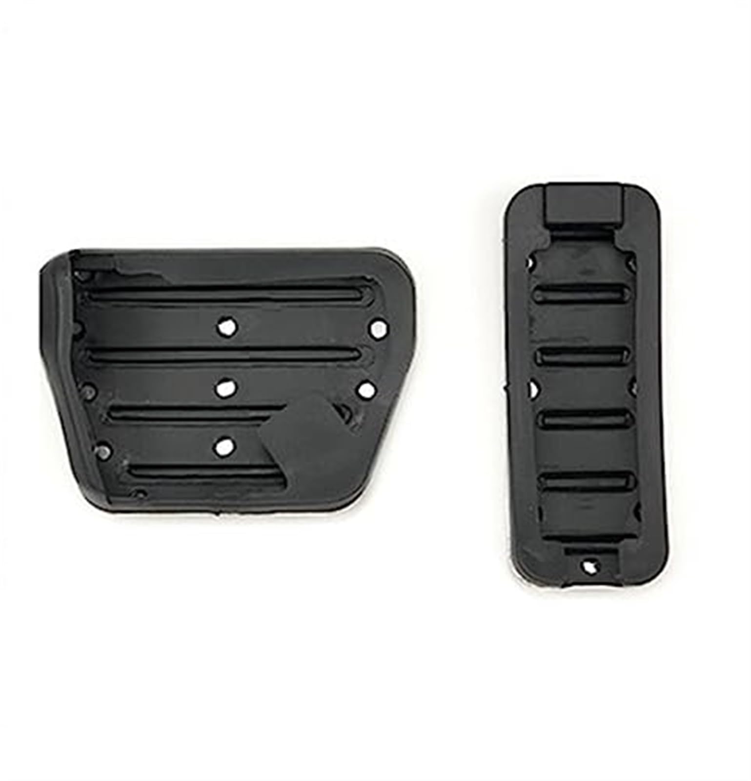 XUBOR Abdeckung for Autobremse und Gaspedal, for Land Rover, for Range Rover, Sport Discovery 5 L405 L494 L462, Edelstahl Kupplungspedalabdeckung(Black Automatic 2PCS) von XUBOR