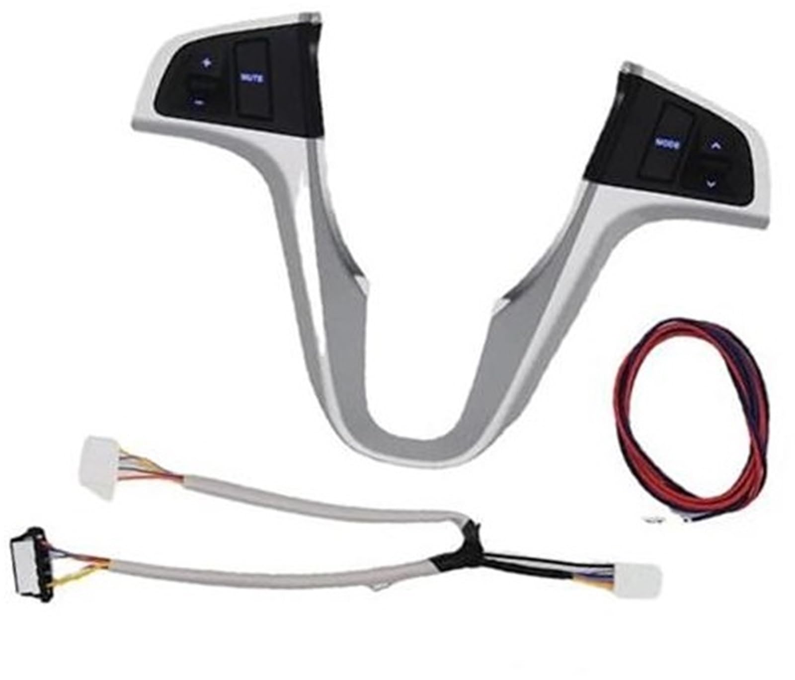 XUBOR Auto-Tempomat-Taste, for Hyundai, for Verna, for Solaris 2011–2016, Auto-Lenkrad-Taste, Lenkrad, Audio-Lautstärke, Musiksteuerung, Tastenschalter Auto-Lenkradschalter(Black 3) von XUBOR