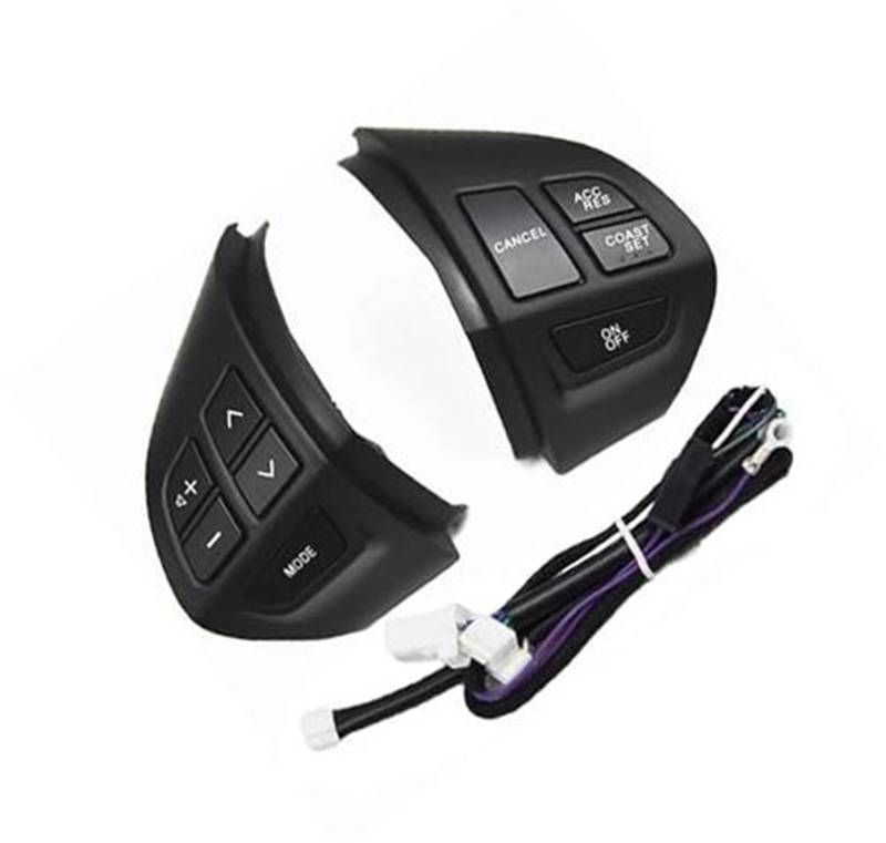 XUBOR Auto-Tempomat-Taste, for Mitsubishi, for ASX, for Lancer 2007–2014, Auto-Knopfschalter, Multifunktions-Auto-Lenkrad-Steuertaste mit Kabel, rote Hintergrundbeleuchtung Auto-Lenkradschalter(Black von XUBOR