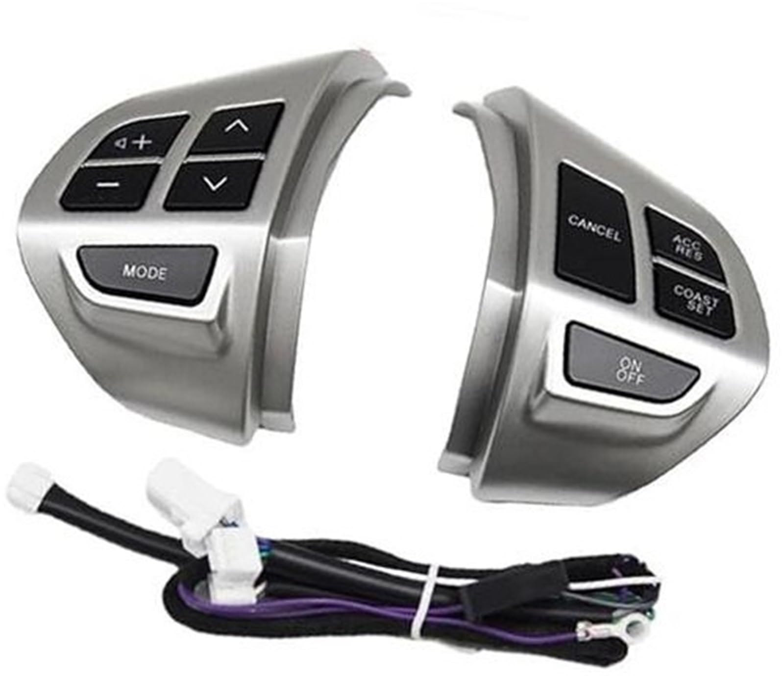 XUBOR Auto-Tempomat-Taste, for Mitsubishi, for ASX, for Lancer 2007–2014, Auto-Knopfschalter, Multifunktions-Auto-Lenkrad-Steuertaste mit Kabel, rote Hintergrundbeleuchtung Auto-Lenkradschalter(Black von XUBOR