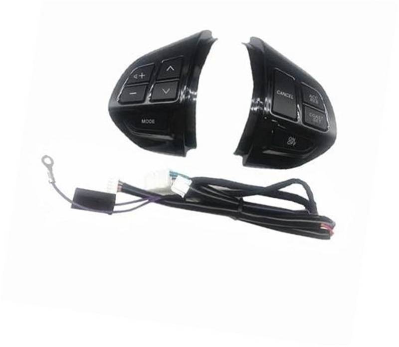 XUBOR Auto-Tempomat-Taste, for Mitsubishi, for ASX, for Lancer 2007–2014, Auto-Knopfschalter, Multifunktions-Auto-Lenkrad-Steuertaste mit Kabel, rote Hintergrundbeleuchtung Auto-Lenkradschalter(Black von XUBOR