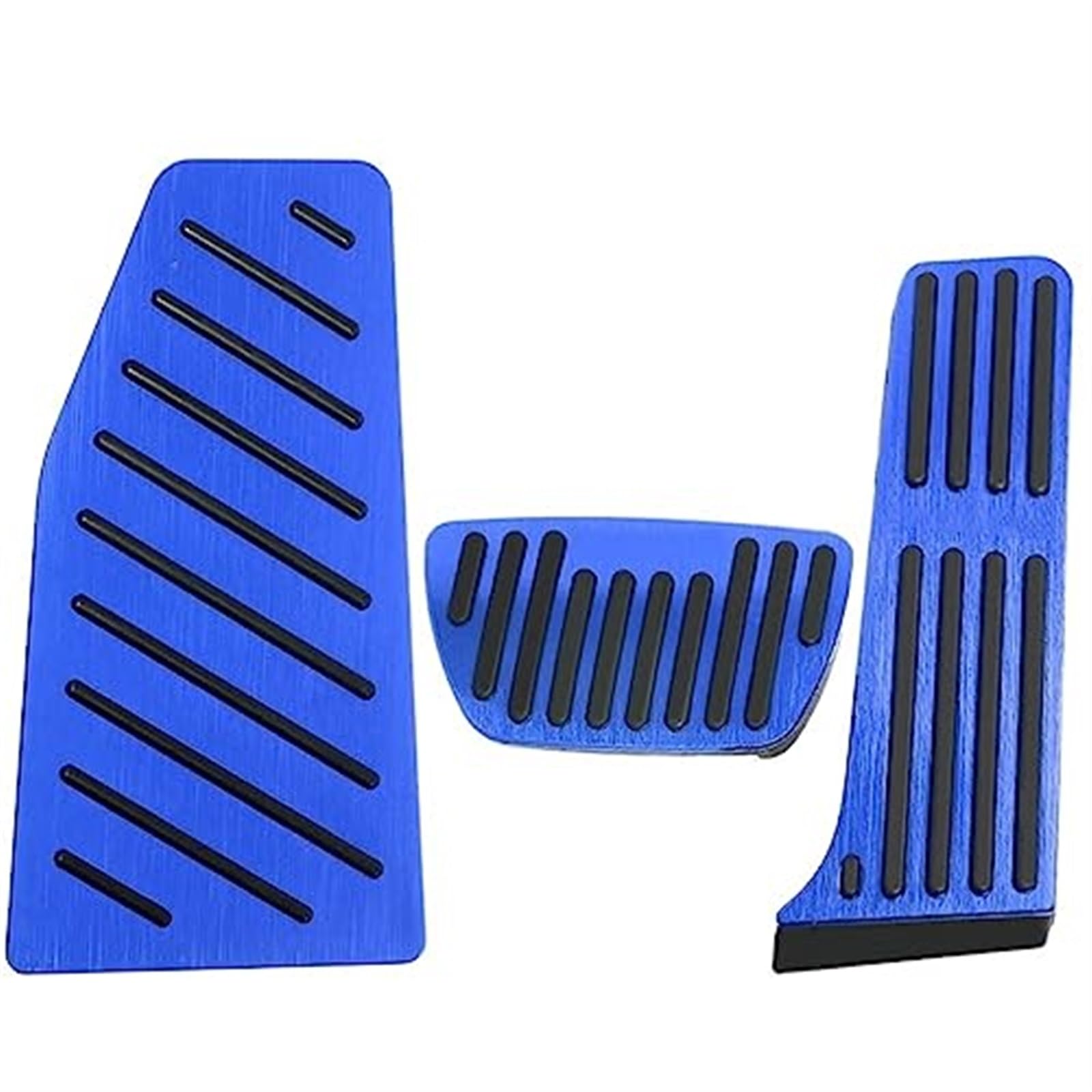 XUBOR Autofußpedale, for Toyota, Harrier IV XU80 2020 2021 2022 Gaspedal Gas Kraftstoff Bremspedal Ruhepedale Pad Matte Abdeckung Zubehör Kupplungspedalabdeckung(Black 3PCS Blue) von XUBOR