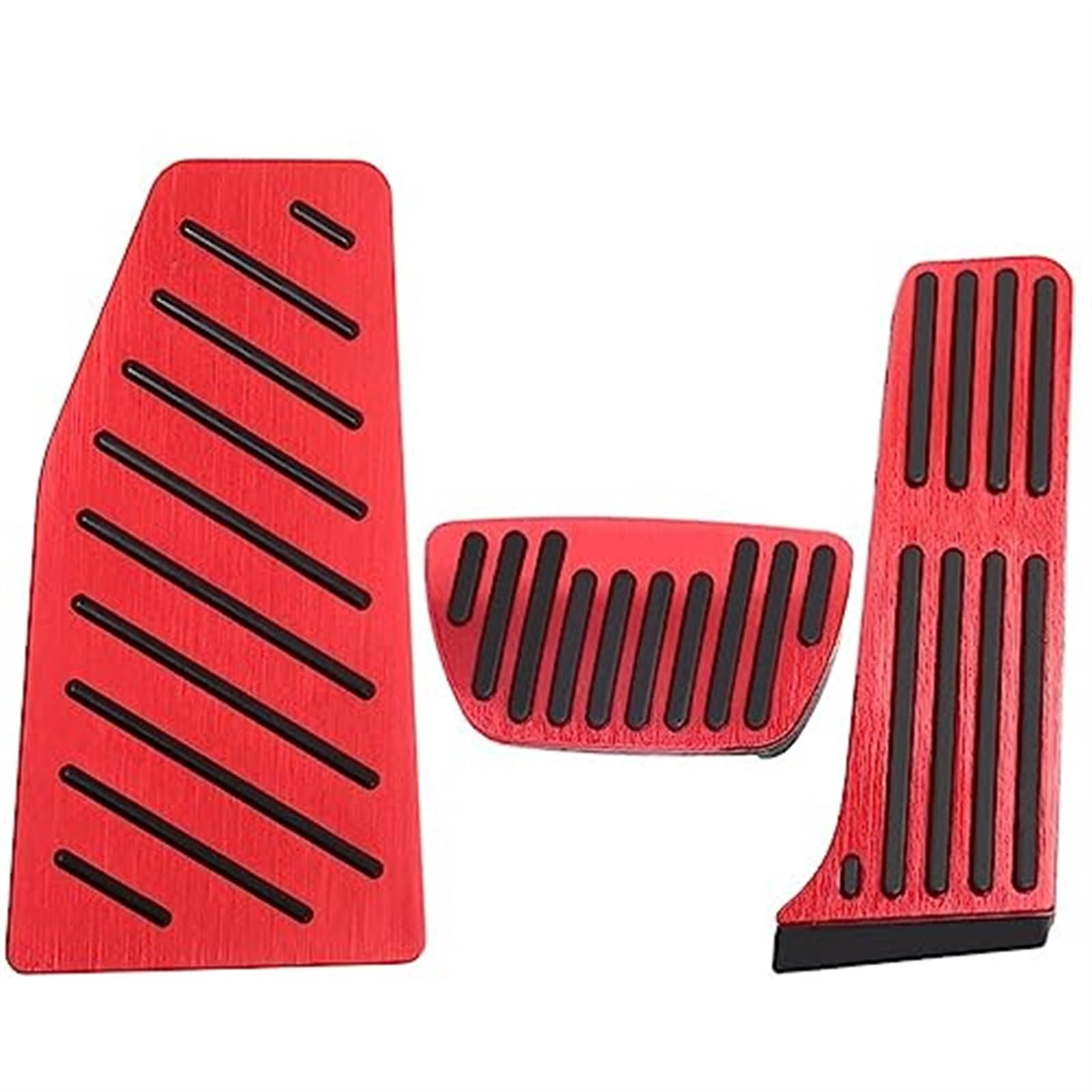 XUBOR Autofußpedale, for Toyota, Harrier IV XU80 2020 2021 2022 Gaspedal Gas Kraftstoff Bremspedal Ruhepedale Pad Matte Abdeckung Zubehör Kupplungspedalabdeckung(Black 3PCS RED) von XUBOR