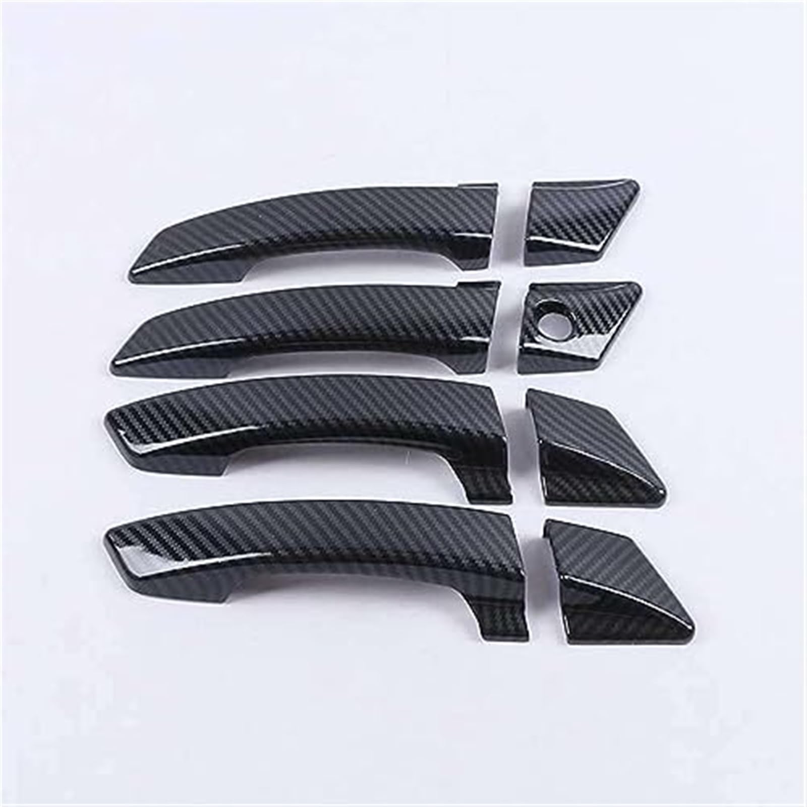 XUBOR Carbon Fiber Chrom Autotürgriffabdeckung, for Changan, CX70 CS55 CS75 CS95 Styling Zubehör Autotürgriffabdeckungen(Black Carbon 0 Button) von XUBOR