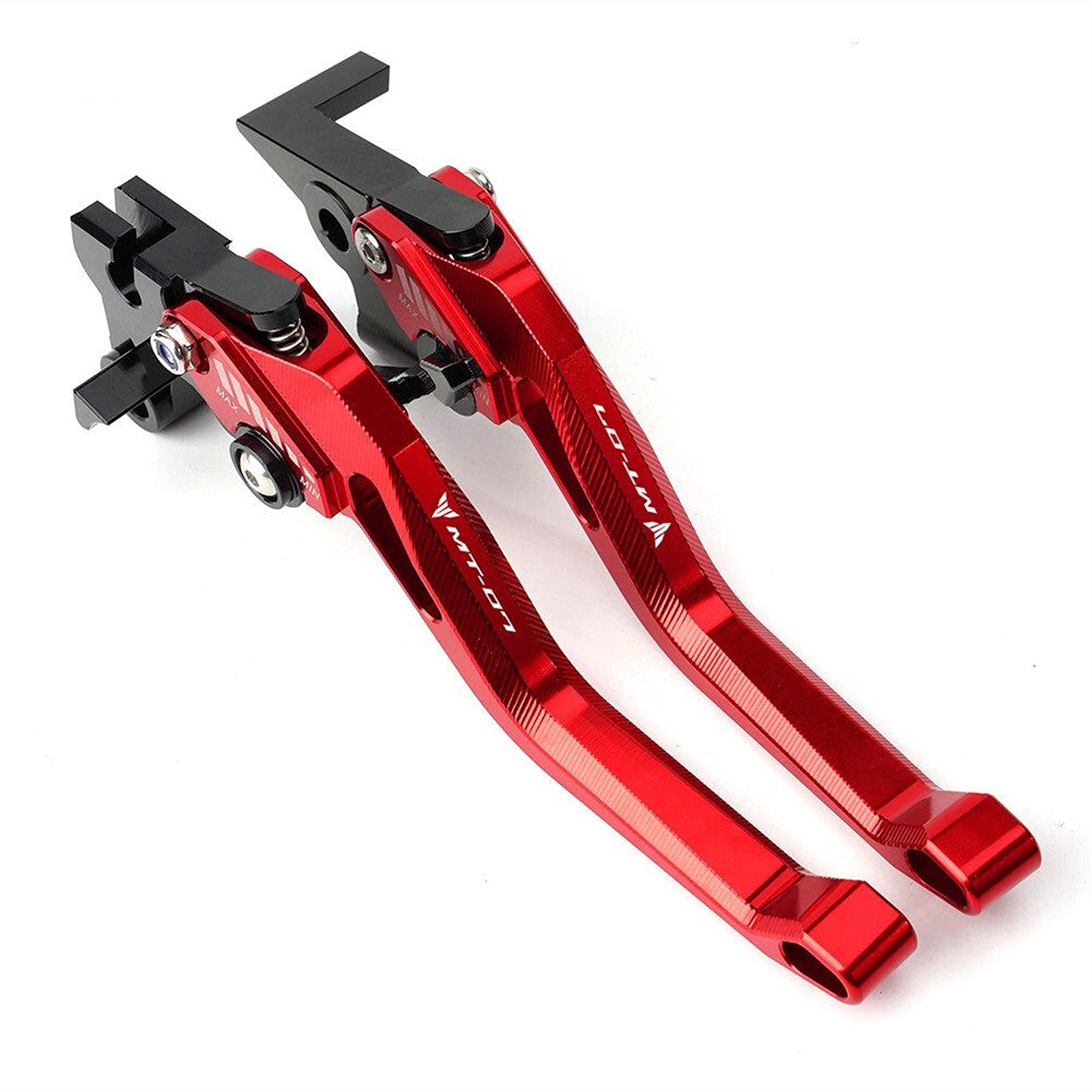 XUBOR Einstellbare 3D Rhombus Bremskupplungshebel Motorradzubehör CNC, for Yamaha, MT07 FZ07 MT 07 Mt-07 2014–2021 Aftermarket-Motorrad-Bremskupplungshebel(Red) von XUBOR