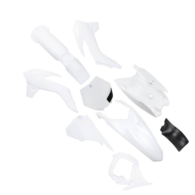 XUBOR KT85 Motorrad Kotflügel Abdeckung Kotflügel Schlamm Schutz Motocross Schutz Teile Verkleidung Body Kit Universal Dirt Pit Bike Moto Kotflügel-Kotflügelverkleidungssatz(White) von XUBOR