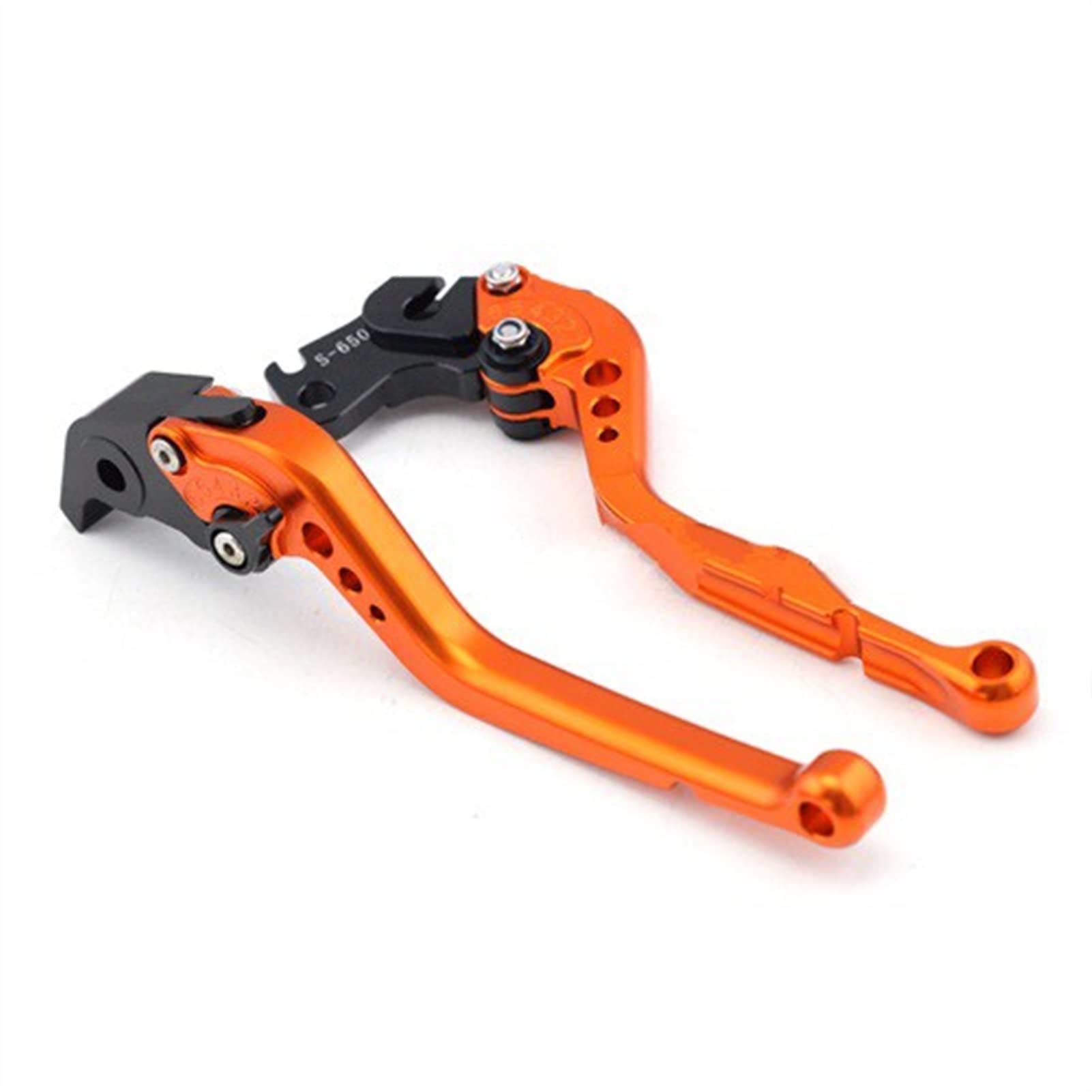 XUBOR Kurze Lange Bremskupplungshebel, for Yamaha, MT-07 FZ-07 FZ-09 MT-09 MT09 Tracer FJ-09 SCR950 XSR 700 900 Motorradzubehör Aftermarket-Motorrad-Bremskupplungshebel(Long orange) von XUBOR