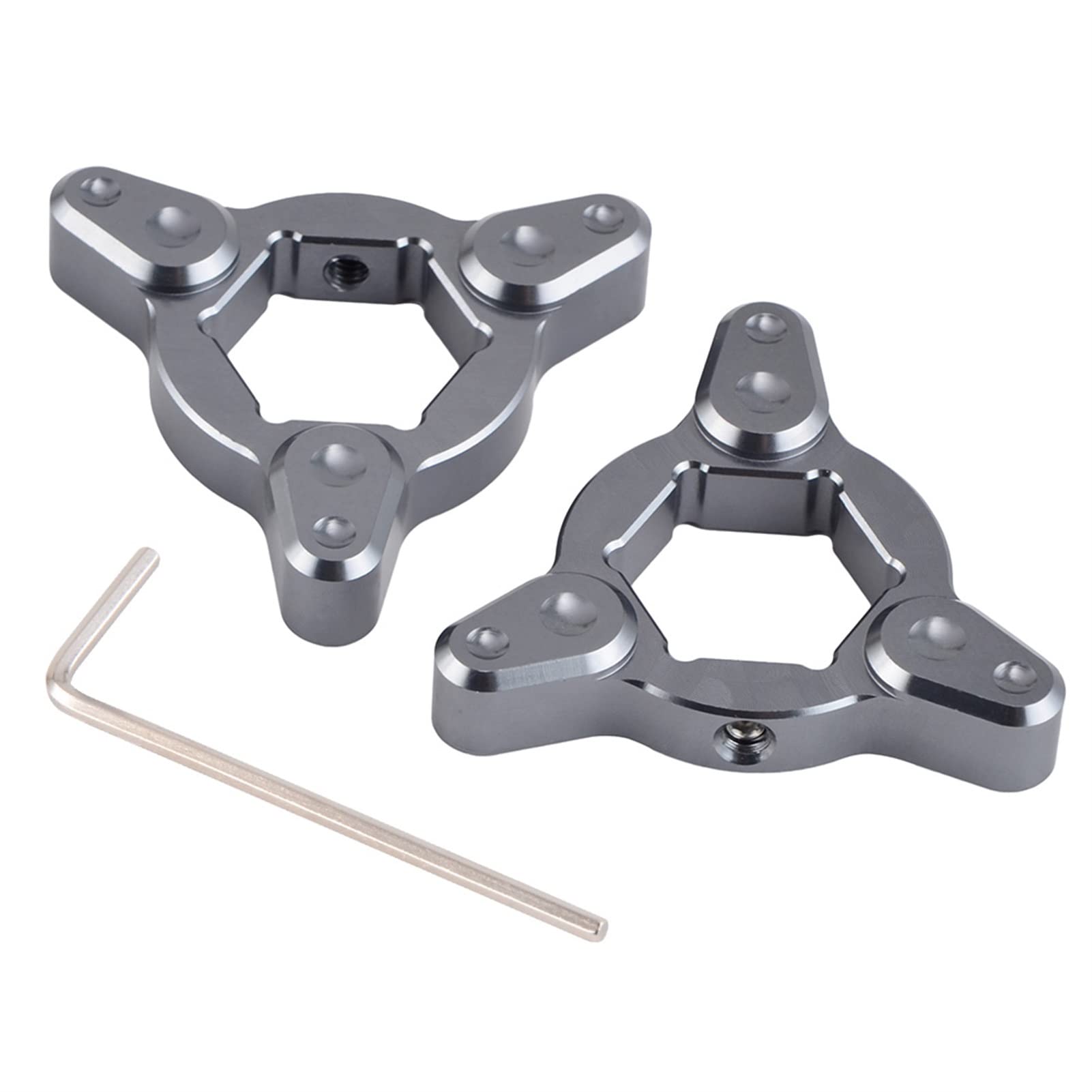 XUBOR Motorrad 17mm CNC Federgabel Vorspannungsversteller, for Yamaha, V-Max V Max 1700 YZF R6 YZF750 YZF600R YZF1000R, Thunderace Vorderradgabel-Vorspannungseinsteller(Grey) von XUBOR