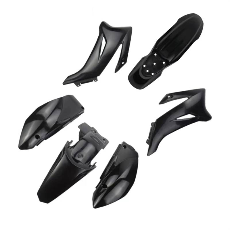 XUBOR Motorrad TTR125 Kotflügel Verkleidung Körper Kunststoff Abdeckung Kit Set TTR125 Dirt Pit Bike Kotflügel-Kotflügelverkleidungssatz(All Black) von XUBOR