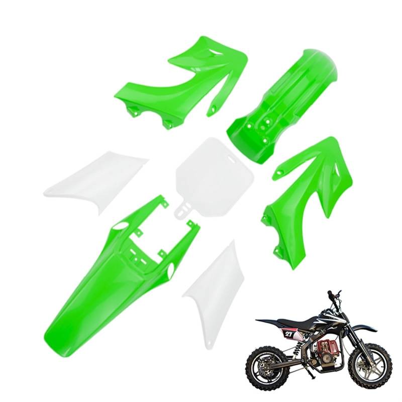 XUBOR Off Road Motorrad Kunststoff Verkleidung Body Kits Dirt Bike Mud Set, for Apollo, Orion 110CC 125CC 150CC Zubehör Kotflügel-Kotflügelverkleidungssatz(Green) von XUBOR