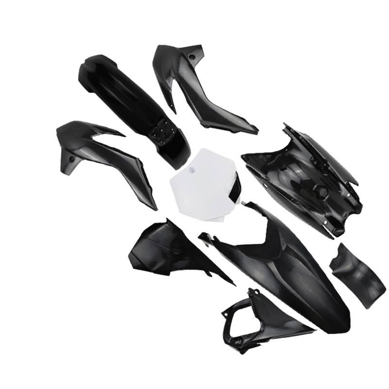 XUBOR Pit Dirt Bike KT 85 Kunststoff Verkleidung Body Kit Motorrad Kotflügel Abdeckung Kotflügel Kotflügel KT85 Motocross Schutz Teile Kotflügel-Kotflügelverkleidungssatz(Black) von XUBOR