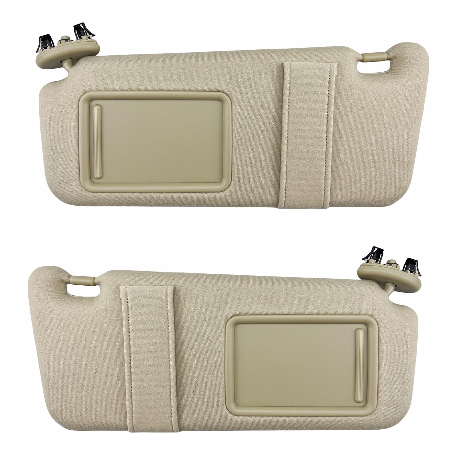 XUBOR Sonnenblende ohne Licht, for Toyota, Camry 2007 2008 2009 2010 2011 OE# 74310-06750-E0, 74320-06780-B0 Auto-Sonnenblende(Beige Left and Right) von XUBOR