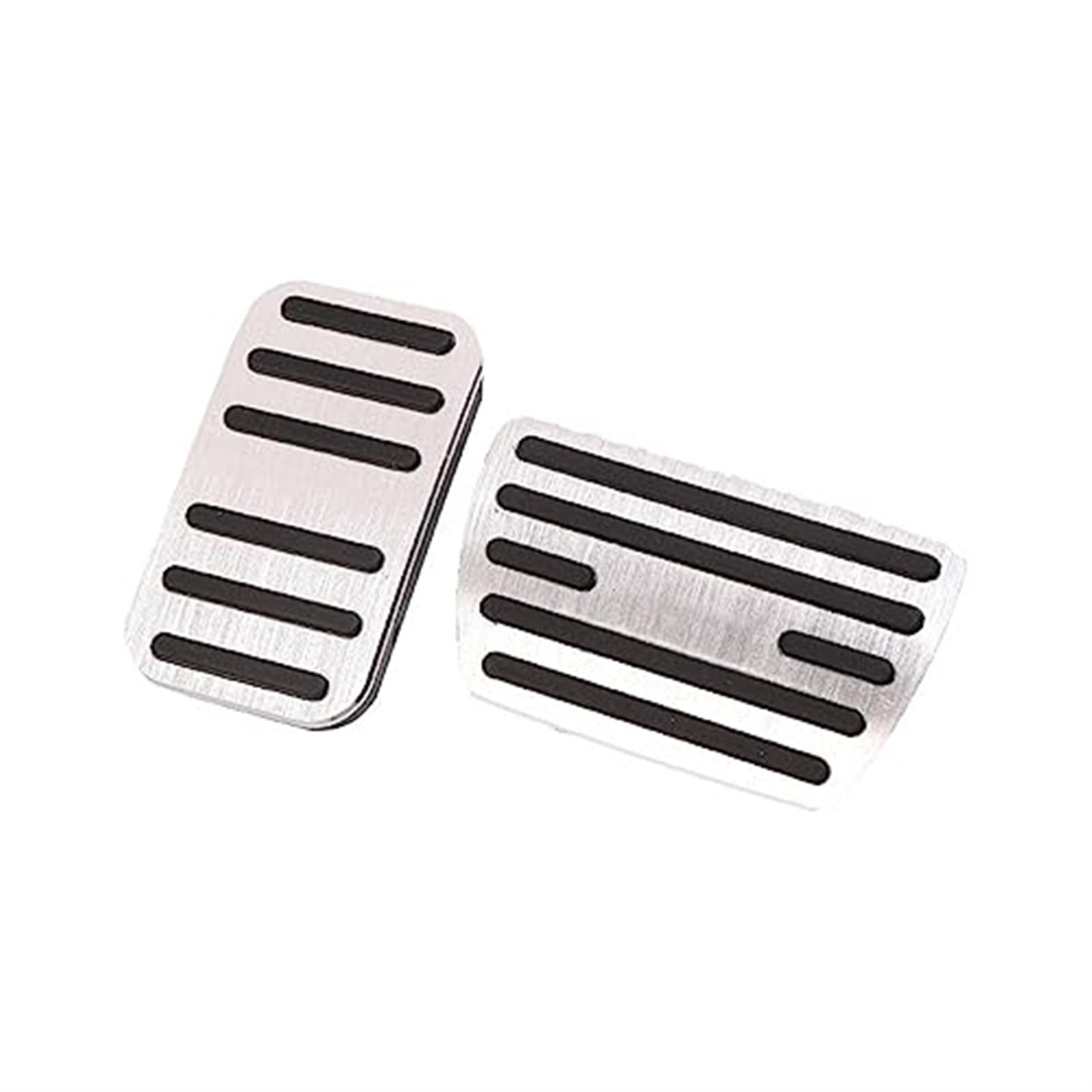 XUBOR for Civic, 10. 11. 2016-2019 2021 2022 Auto Gaspedal Bremspedal Pad rutschfeste Abdeckung Gehäuseschutz Zubehör Fußpedalabdeckung Kupplungspedalabdeckung(Black 2PCS Silver) von XUBOR