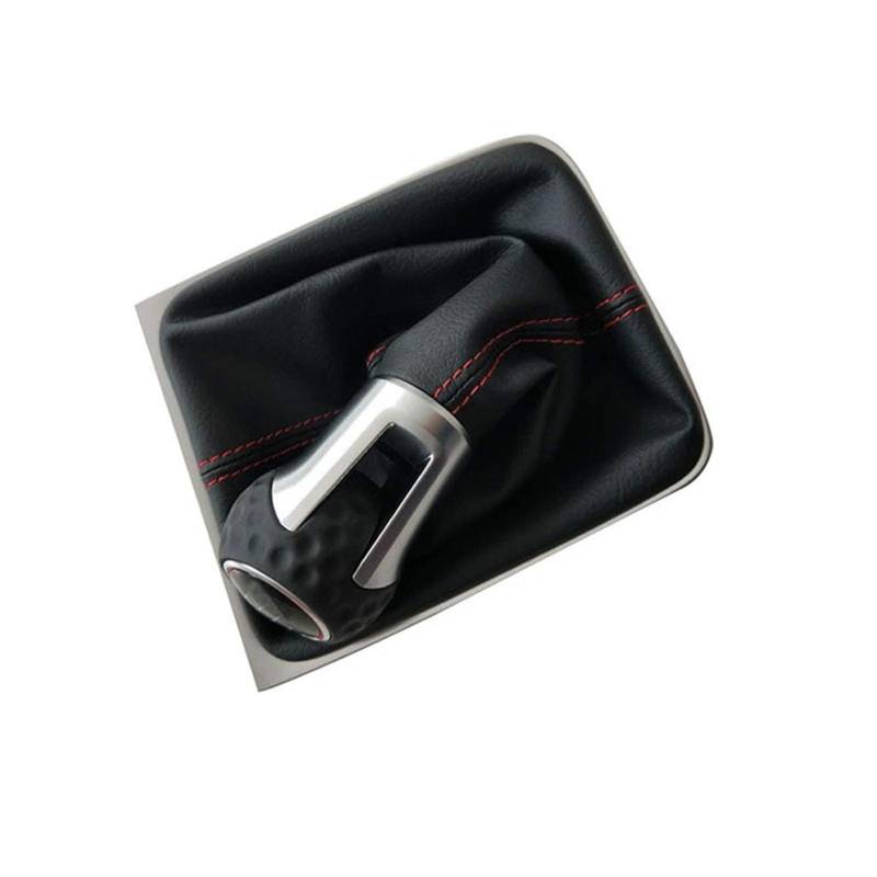 XUBOR for VW, for Golf 7 Mk7 2013 2014 2015 2016 2017 5-Gang-6-Gang-Auto-Schaltknauf mit Schaltmanschetten Schaltknauf(5 Speed) von XUBOR