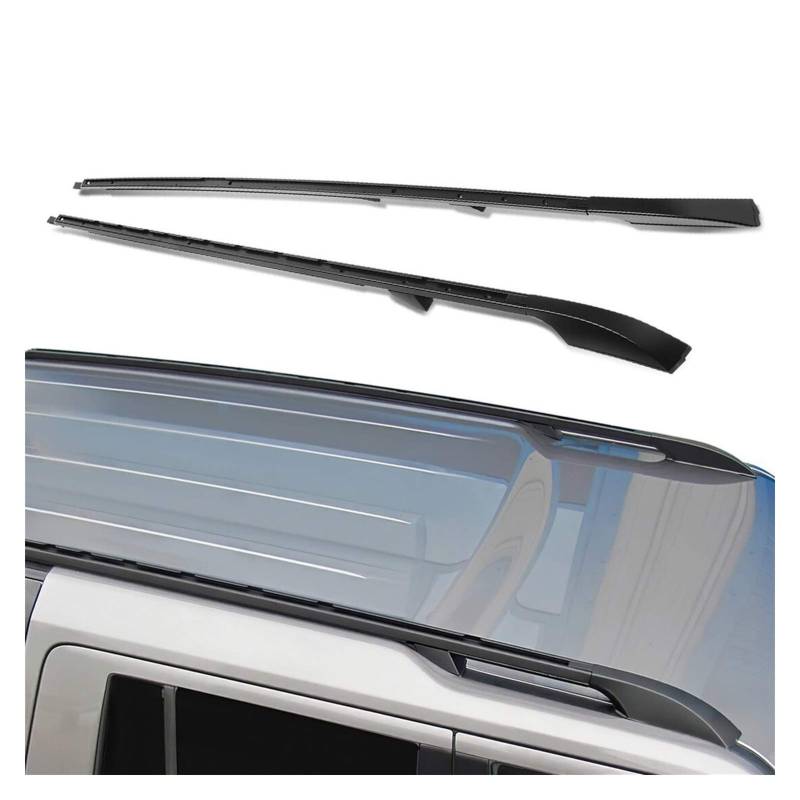 DachträGer，DachgepäCkträGer Dachschienen Ersatz fit verwendung for Land Rover LR3 LR4 2005-2016 Paar OE-Stil Aluminium-Bolzen-On-Dach-Rack-Seitenschienenleiste(Black) von XUEZHEN