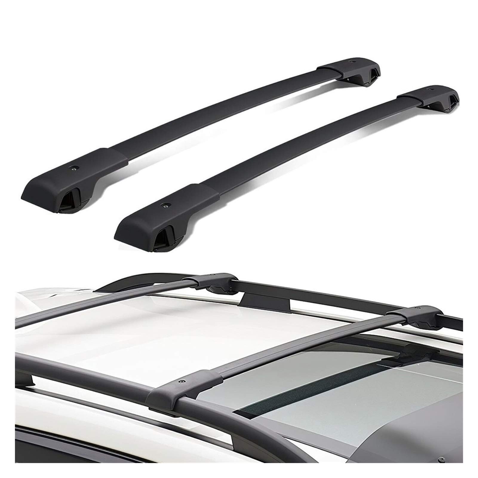 DachträGer，DachgepäCkträGer Dachträger fit verwendung for Subaru Förster 2014 2015 2016 2017 2018 Aluminium Bolzen-on Dach Rack Rail Cross Bar Gepäckträger von XUEZHEN