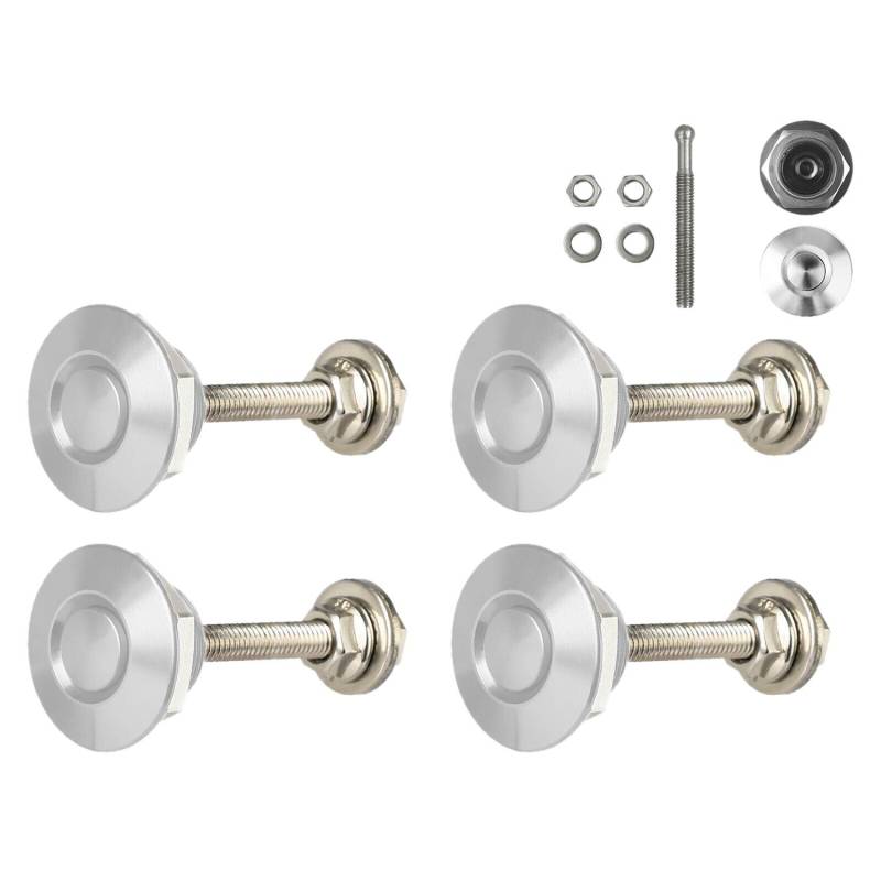 XUJIAN 4 x Quick Release Hood Latch Button Car Pin Lock für Stoßstangen von XUJIAN