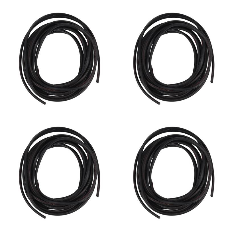 XUJIAN 4Stück 16FT / 5M Schwarz Moulding Trim Rubber Strip Autotür Kratzschutz Kantenschutz von XUJIAN