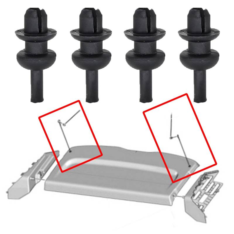 4 Stück Hutablage Haltegurt String Clip Knopf Halter Pivot Peg Befestigung Halterung für Citroen C2 C3 C4 Cactus DS3 Saxo Xsara Picasso Peugeot 106 205 206 208 306 307 308 Opel Corsa 7903077159 699218 von XUKEY